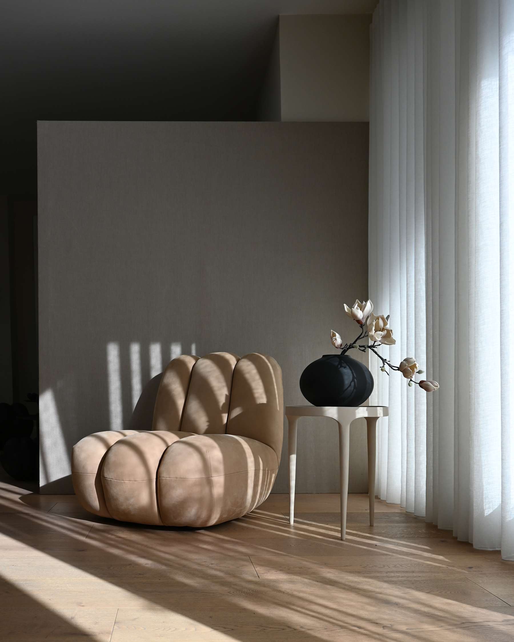 Τραπέζι Phantom Tall - Μεταλλικό Υπόλευκο Birch H50 x W40 x L40 cm 101 COPENHAGEN