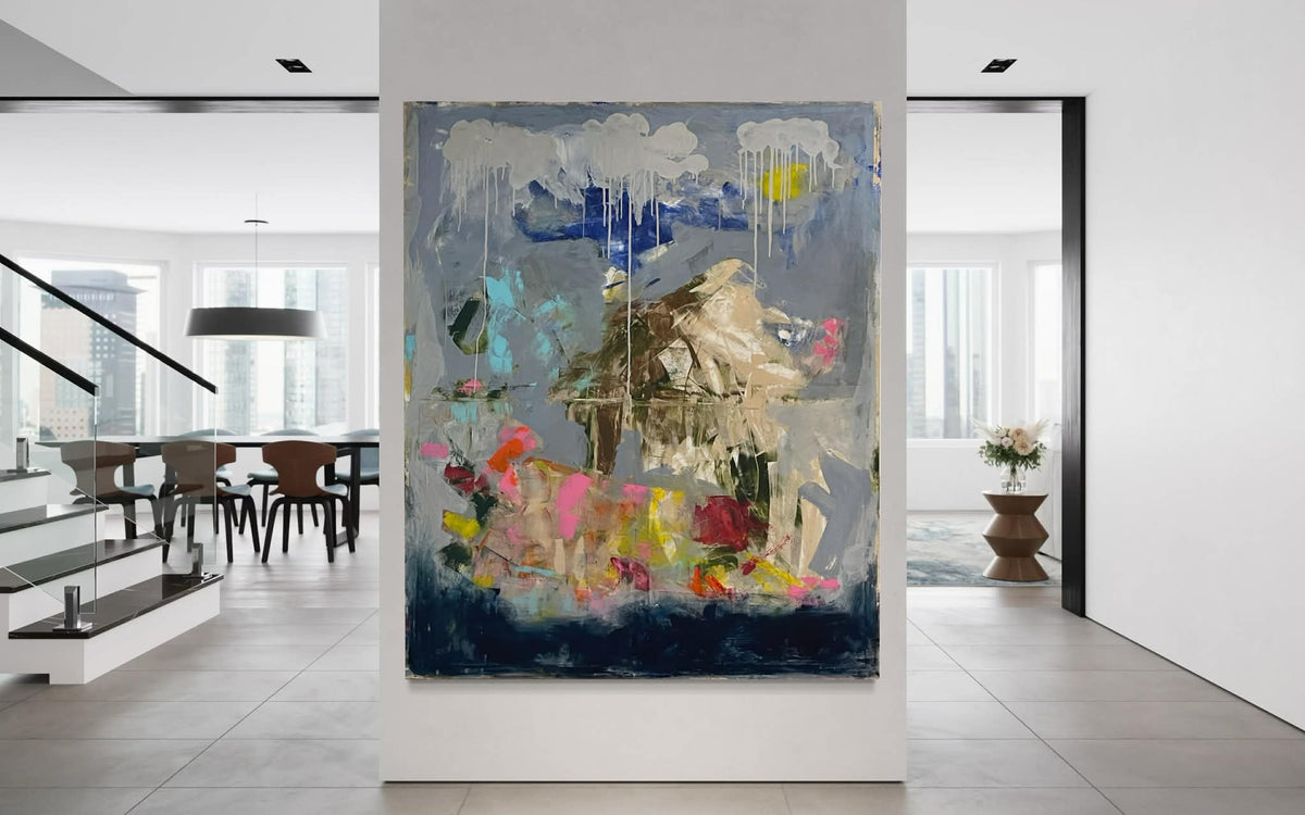 Πίνακας ζωγραφικής 4 Season Acrylic & Oil Pastel, Oil Painting (170x150cm) Hintsdeco