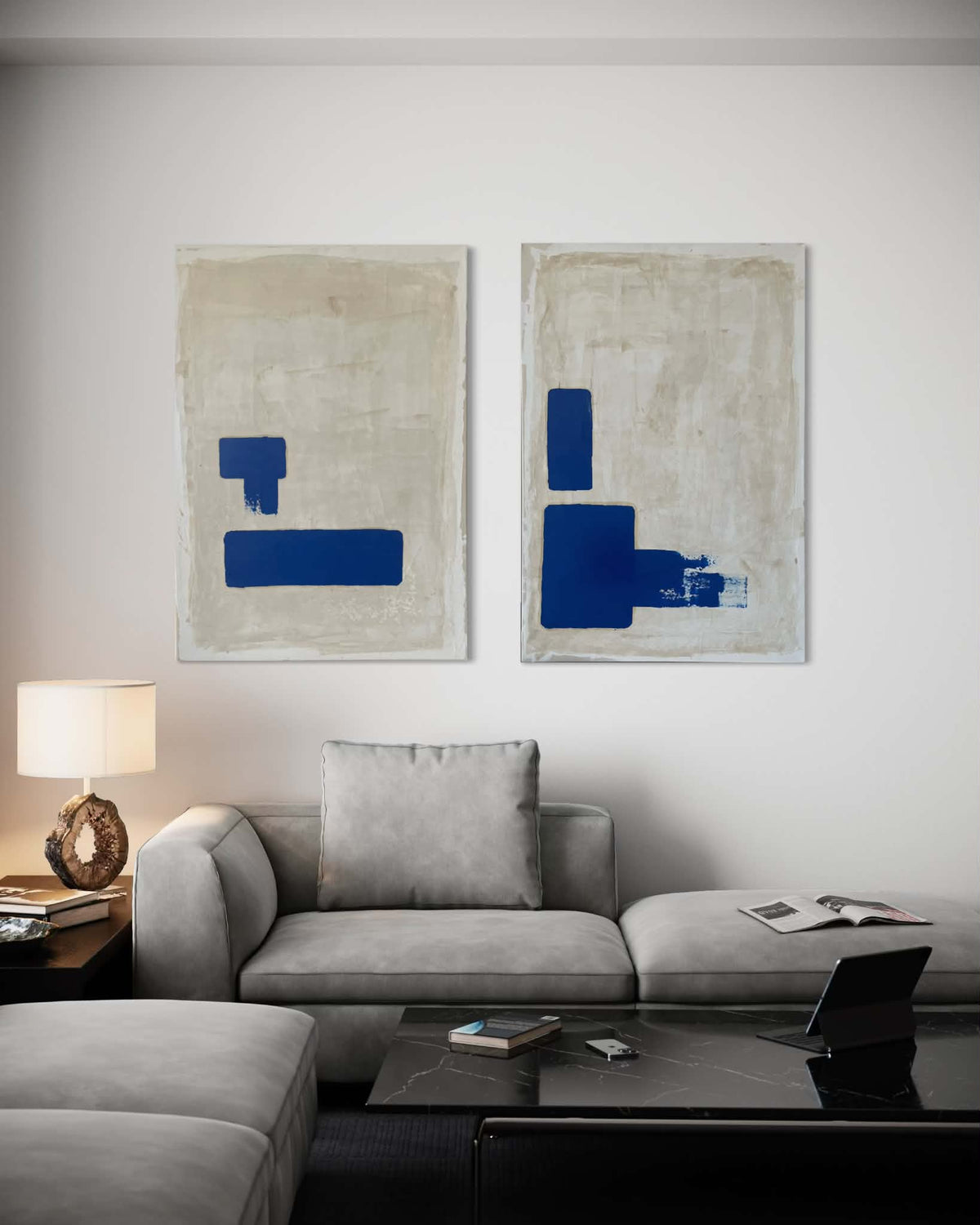Πίνακας ζωγραφικής Σε Καμβά Acrylic & Oil Pastel LINES 4(100x70cm) Hintsdeco