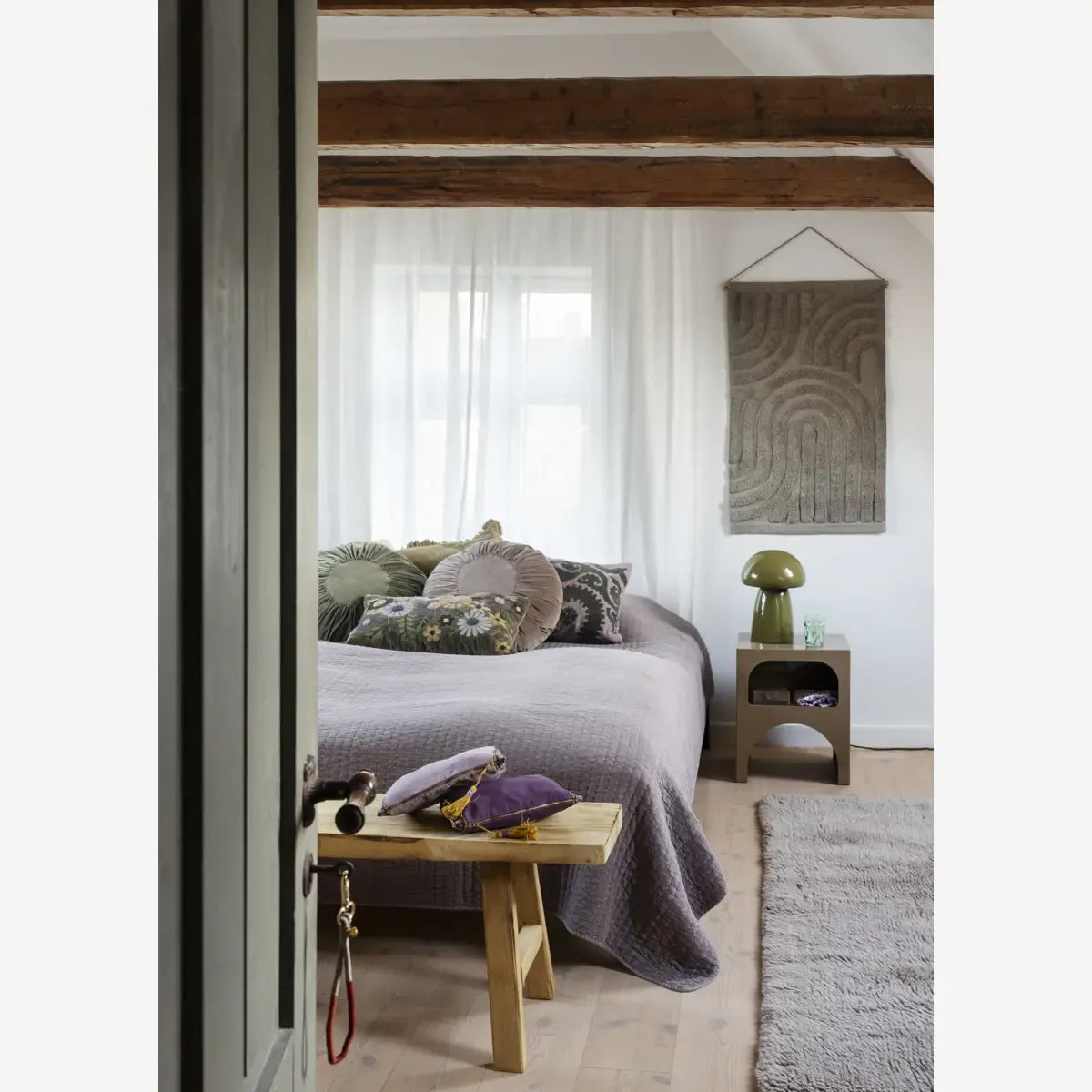 Χαλί Tufted - Μάλλινο Βαμβακερό Γκρι W120 x L180 cm Madam Stoltz
