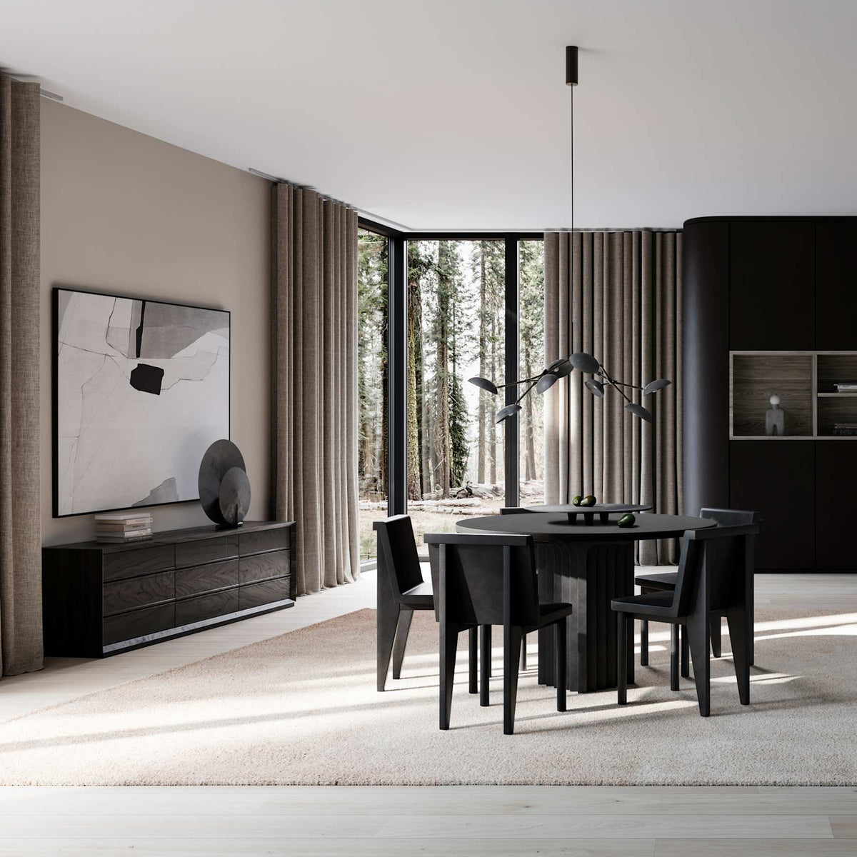 Τραπεζαρία Arc - Δρυς Coffee Black Ø120 x H74 cm 101 COPENHAGEN