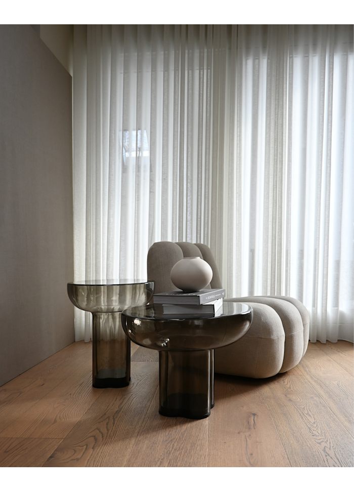 101 COPENHAGEN Coffee Table Τραπέζι Crown Table Low Smoked Forest Φυσητό Γυαλί Lx55 x W55 x H41 101 COPENHAGEN