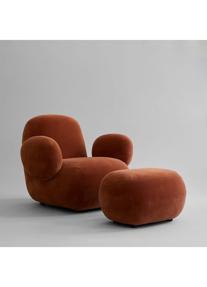 Toe Armchair, Flat - Off White (CPH 900)cm Bouclé Fabric L94 x W100 x H80 101 COPENHAGEN