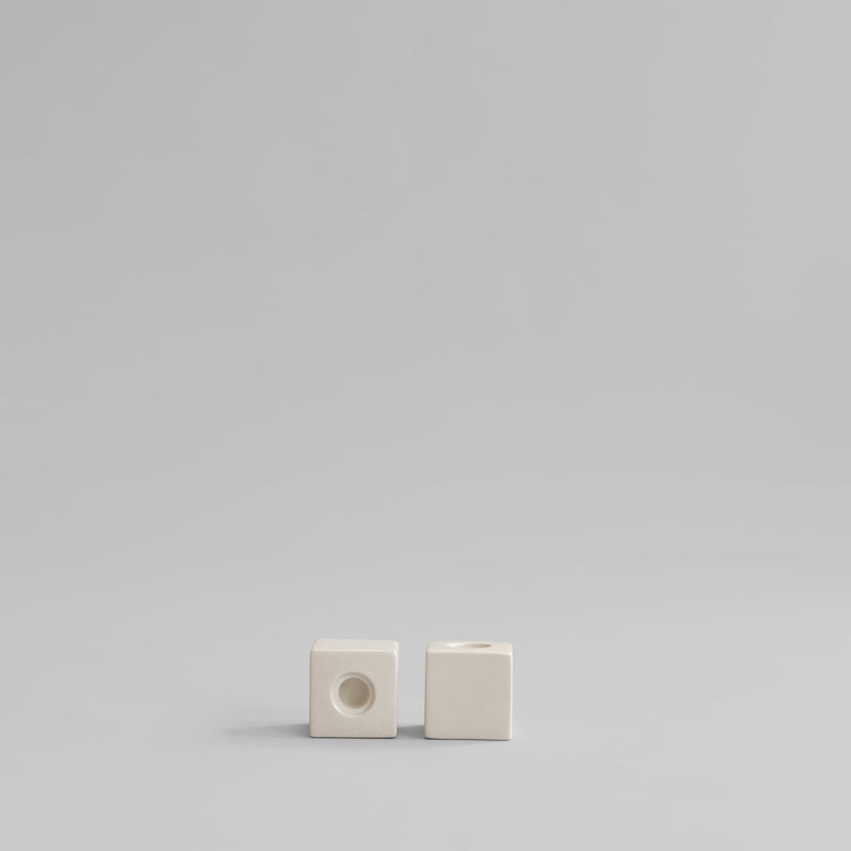 Κηροπήγιο Cube - Κεραμικό Υψηλής Γυαλάδας Άσπρο Birch Σετ Των 2 τμχ H6 x W6 x L6 cm 101 COPENHAGEN