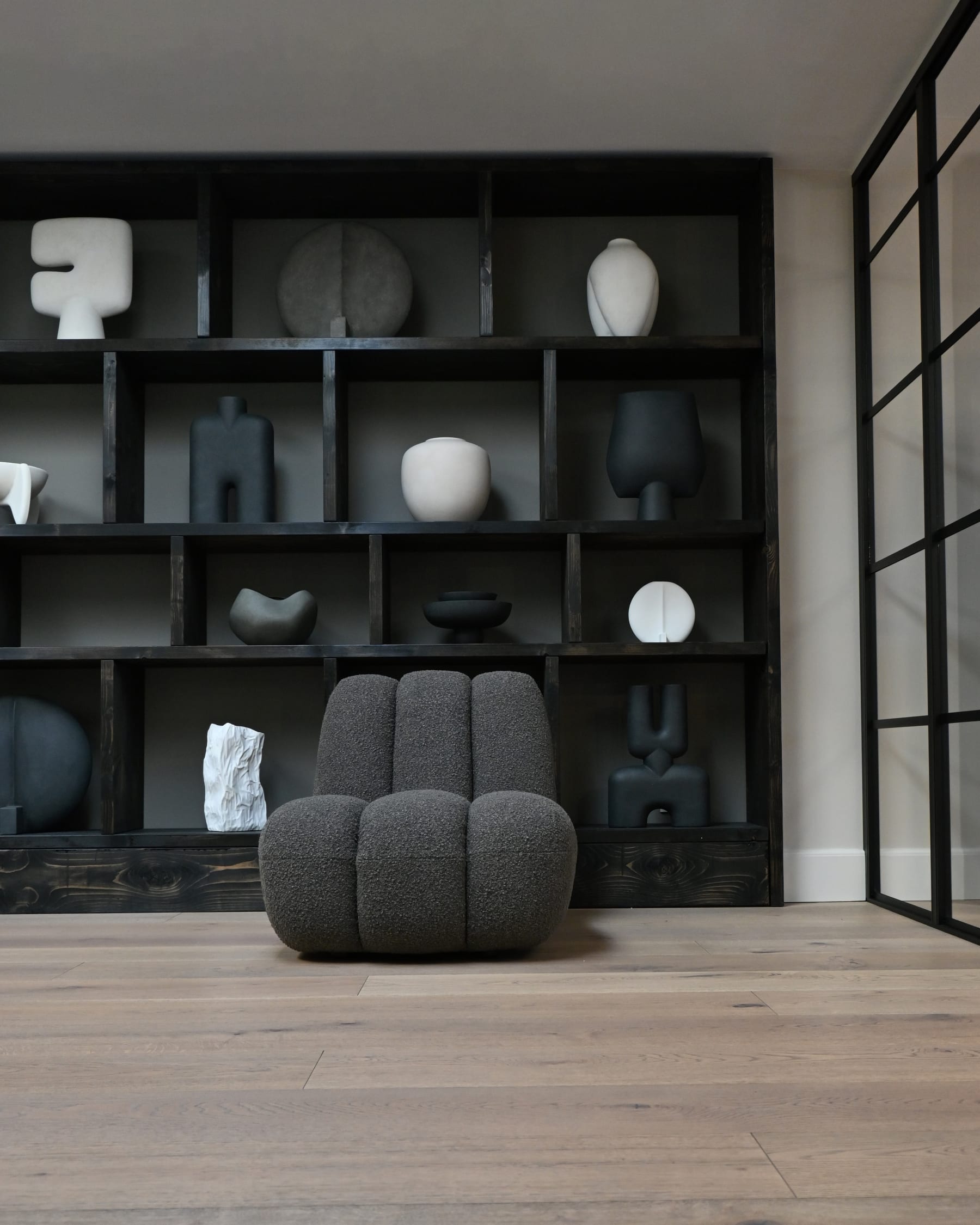 101 COPENHAGEN Πολυθρόνα Πολυθρόνα Toe Chair (A2635) Μπουκλέ Ύφασμα Σκούρο Taupe L70xW80xH72 cm 101 COPENHAGEN