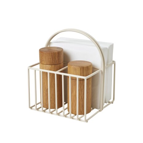 Broste Copenhagen Θήκη για χαρτοπετσέτες Θήκη Για Χαρτοπετσέτες Vietta  Μεταλλική Μπεζ W18 x L19 x H22 cm Broste Copenhagen