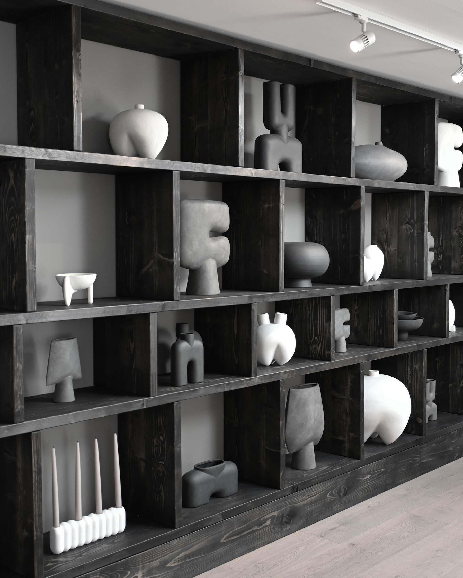 101 COPENHAGEN Βάζο Βάζο Tribal Big Γκρι Κεραμικό 45x14x34 cm 101 COPENHAGEN