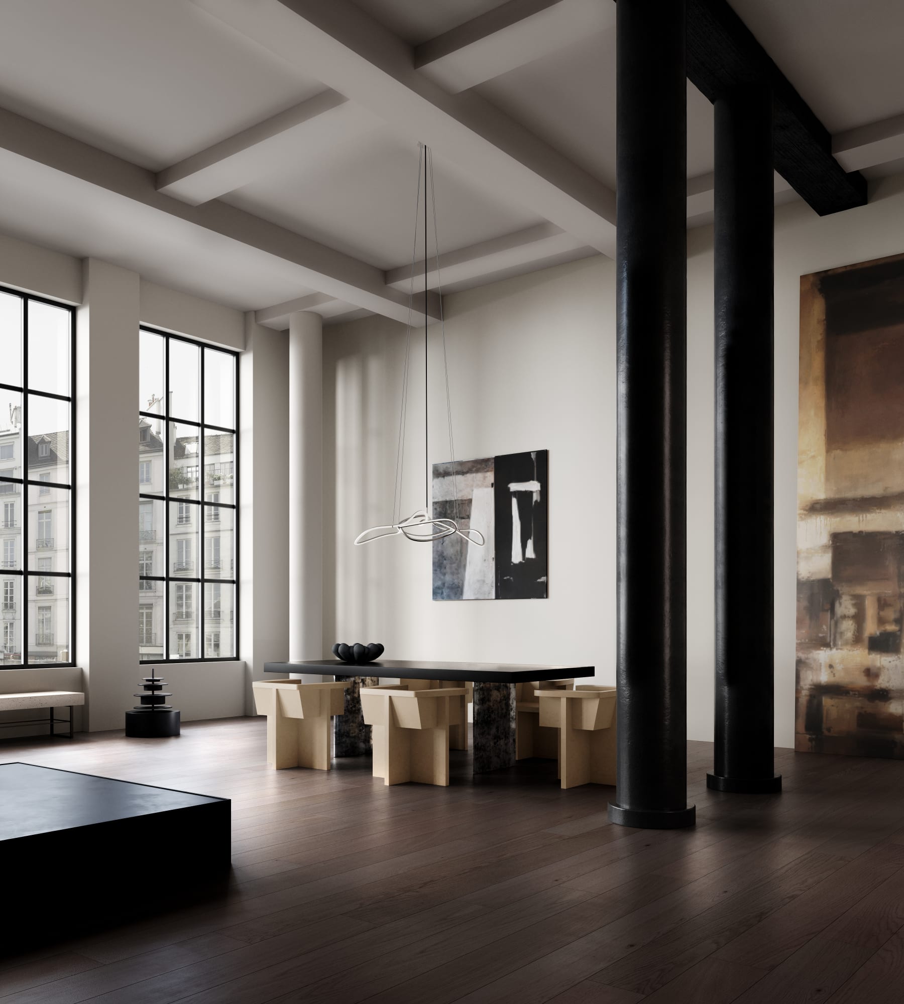 Φωτιστικό Οροφής Ghost Chandelier Mini - Chrome LED H40 x W62 x L116 cm 101 COPENHAGEN