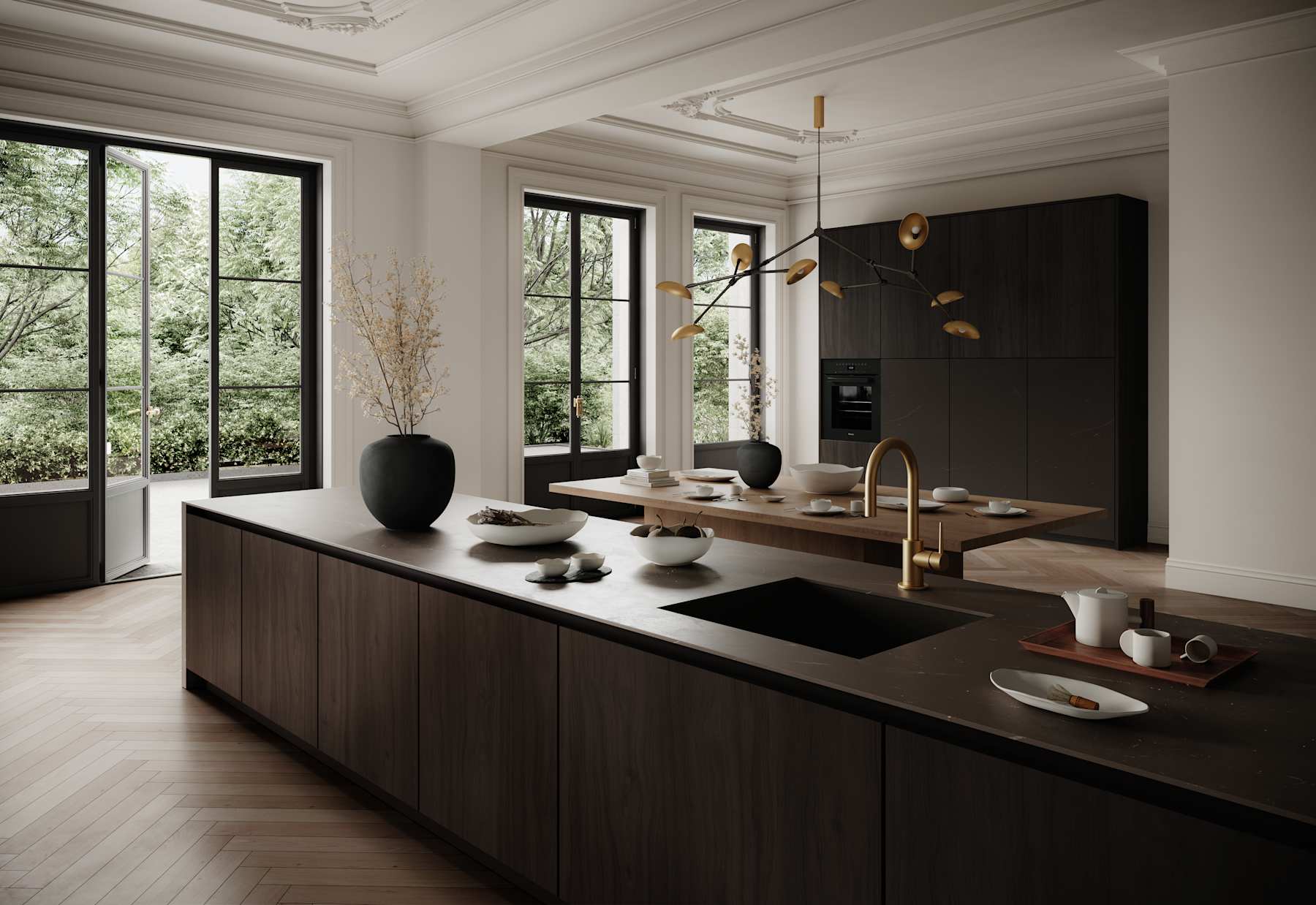 Φωτιστικό οροφής Drop Chandelier - Brass (5m) H73 cm x W121 cm x L154 cm 101 COPENHAGEN