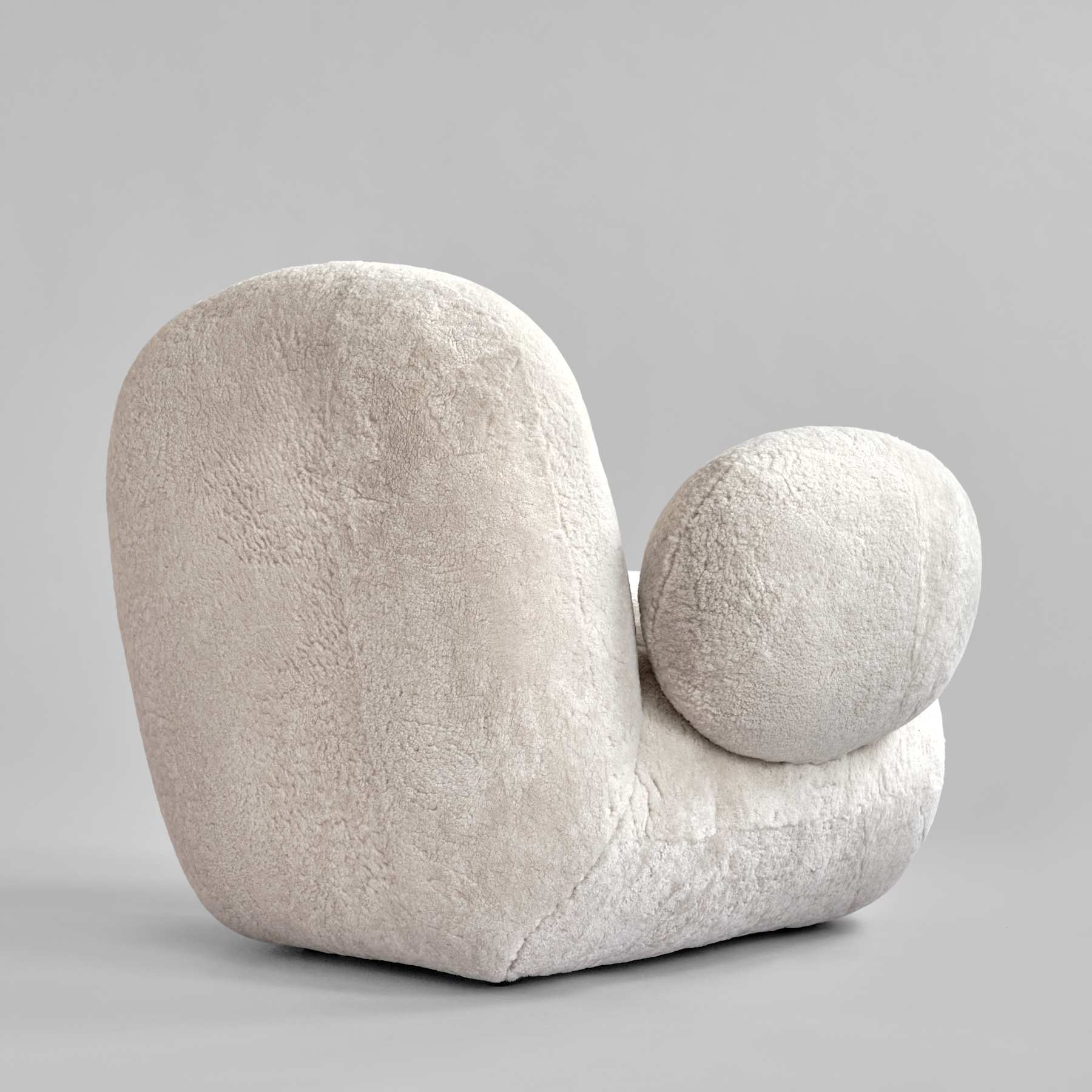 Πολυθρόνα Toe Armchair Flat / Sandshell / Sheepskin L94 x W100 x H80 101 COPENHAGEN