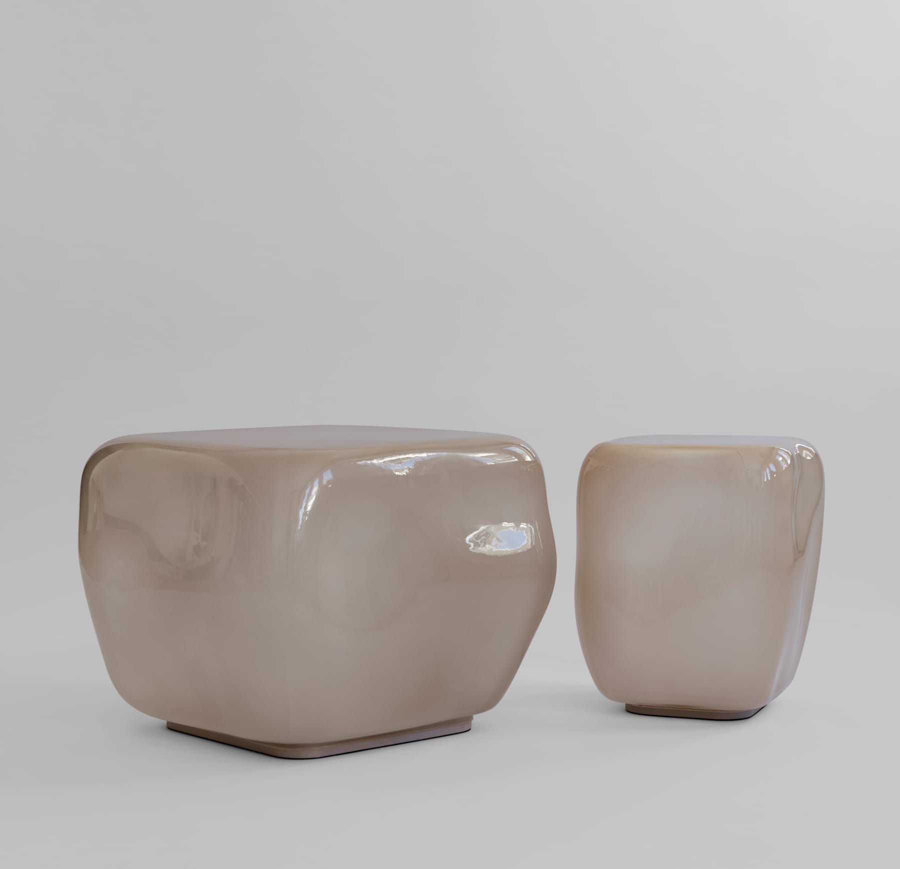 Γυάλινο Τραπεζάκι Καφέ Ishi Mini - Smoked Desert H40 x W32 x L32 cm 101 COPENHAGEN