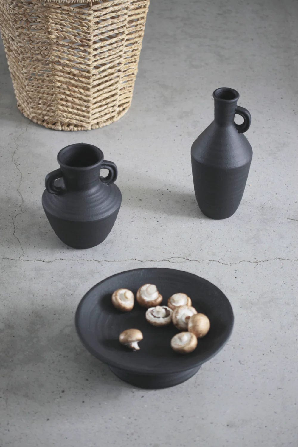 EIGHTMOOD Βάζο Βάζο Crafted Τερακότα 16xH35cm Μαύρο EIGHTMOOD