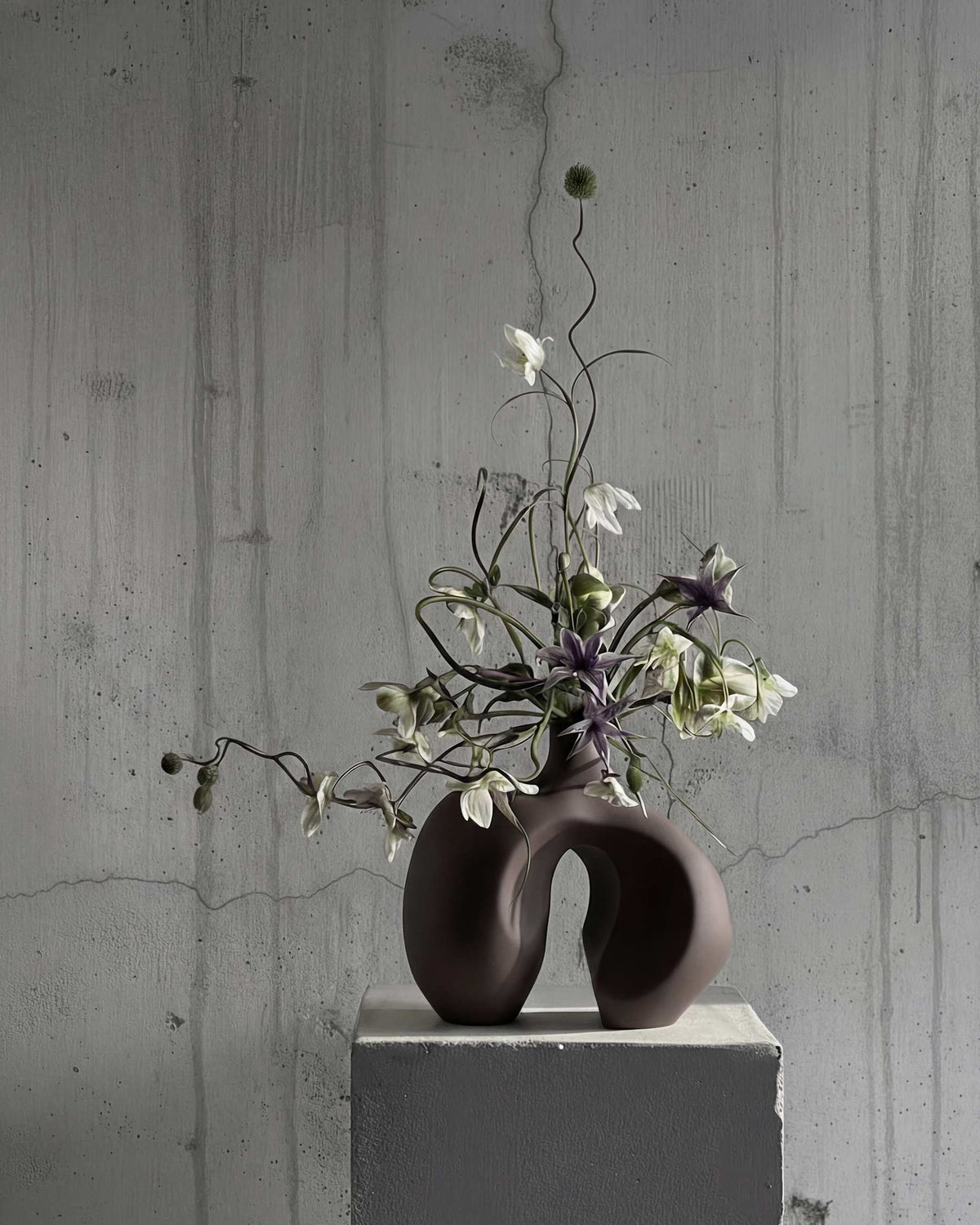 Βάζο Ni Mini - Κεραμικό Σοκολατί H30 x W22 x L26 cm 101 COPENHAGEN
