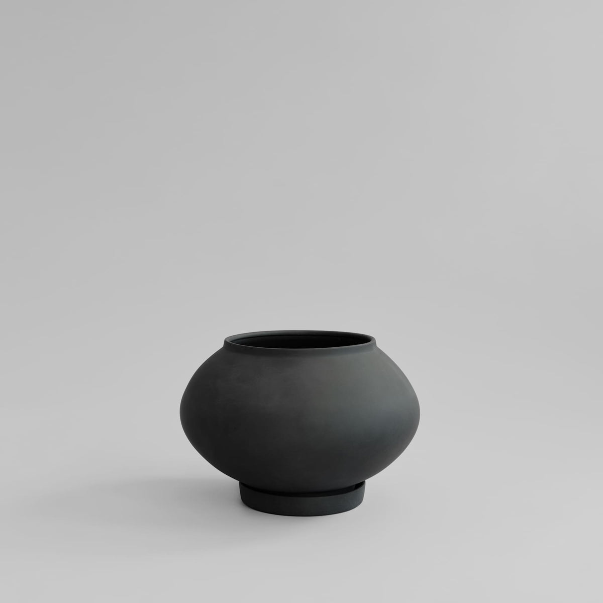Γλάστρα Sunao Fat Medio - Κεραμική Μαύρη H30 x W42,5 x L42,5 cm 101 COPENHAGEN