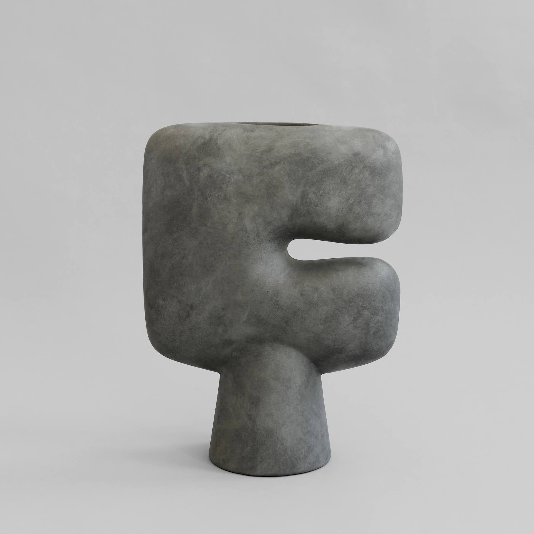 101 COPENHAGEN Βάζο Βάζο Tribal Big Γκρι Κεραμικό 45x14x34 cm 101 COPENHAGEN