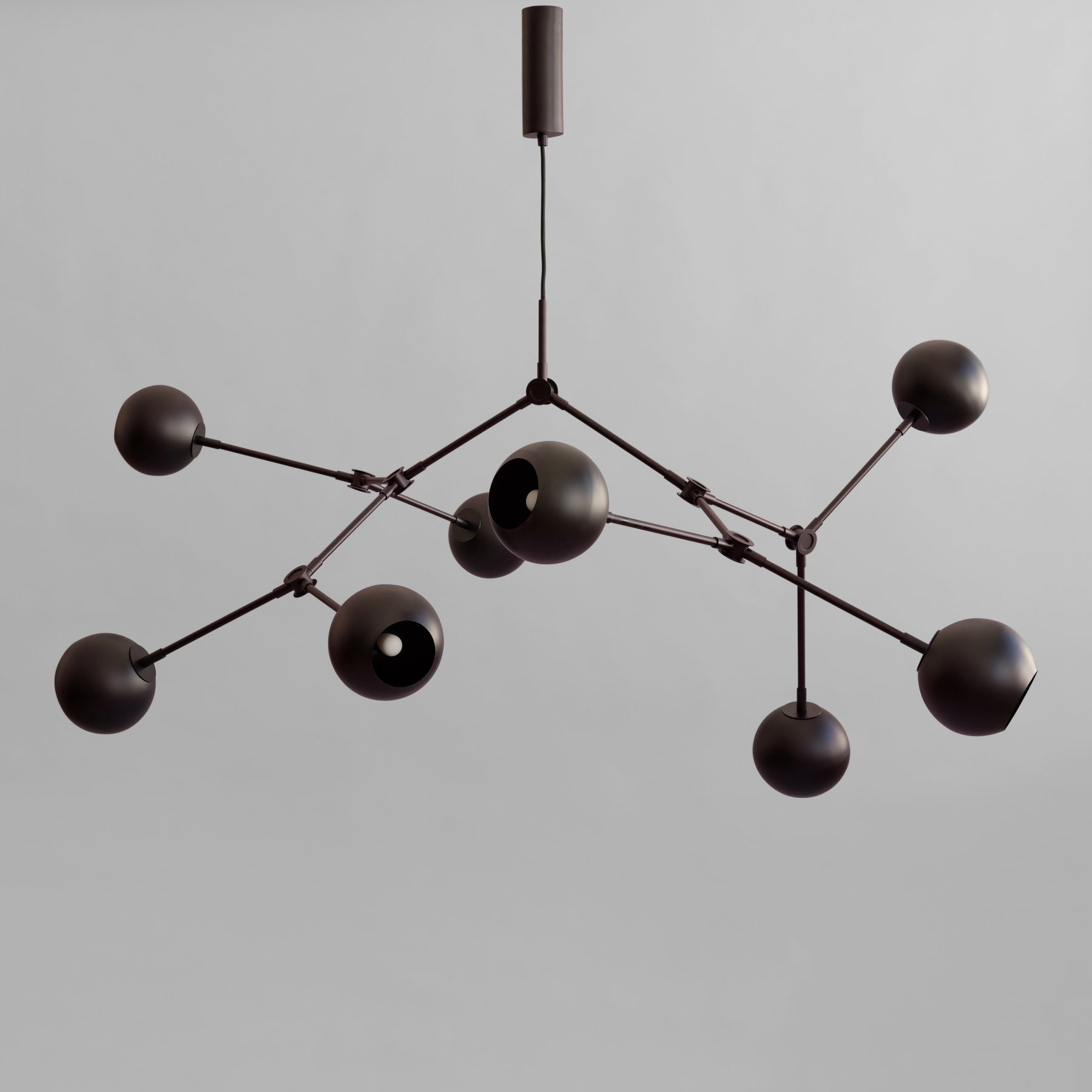 Φωτιστικό Οροφής Drop Chandelier Globe - Burned Black Μεταλλικό L150 x W120 x H85 cm 101 COPENHAGEN