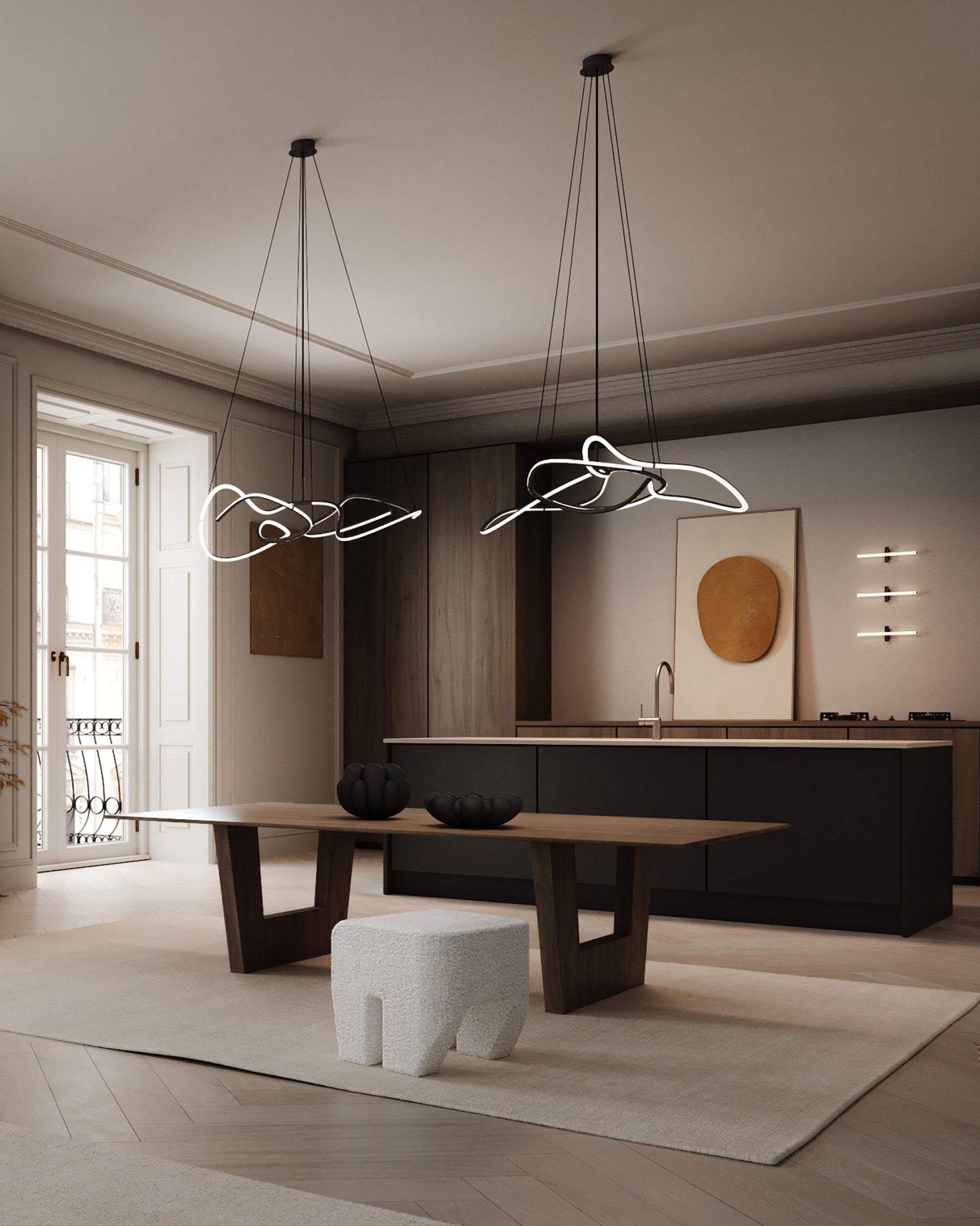 101 COPENHAGEN Διακοσμητικός Δίσκος Δίσκος Bloom, Medio Μαύρος 28,5 x 10,5 101 COPENHAGEN