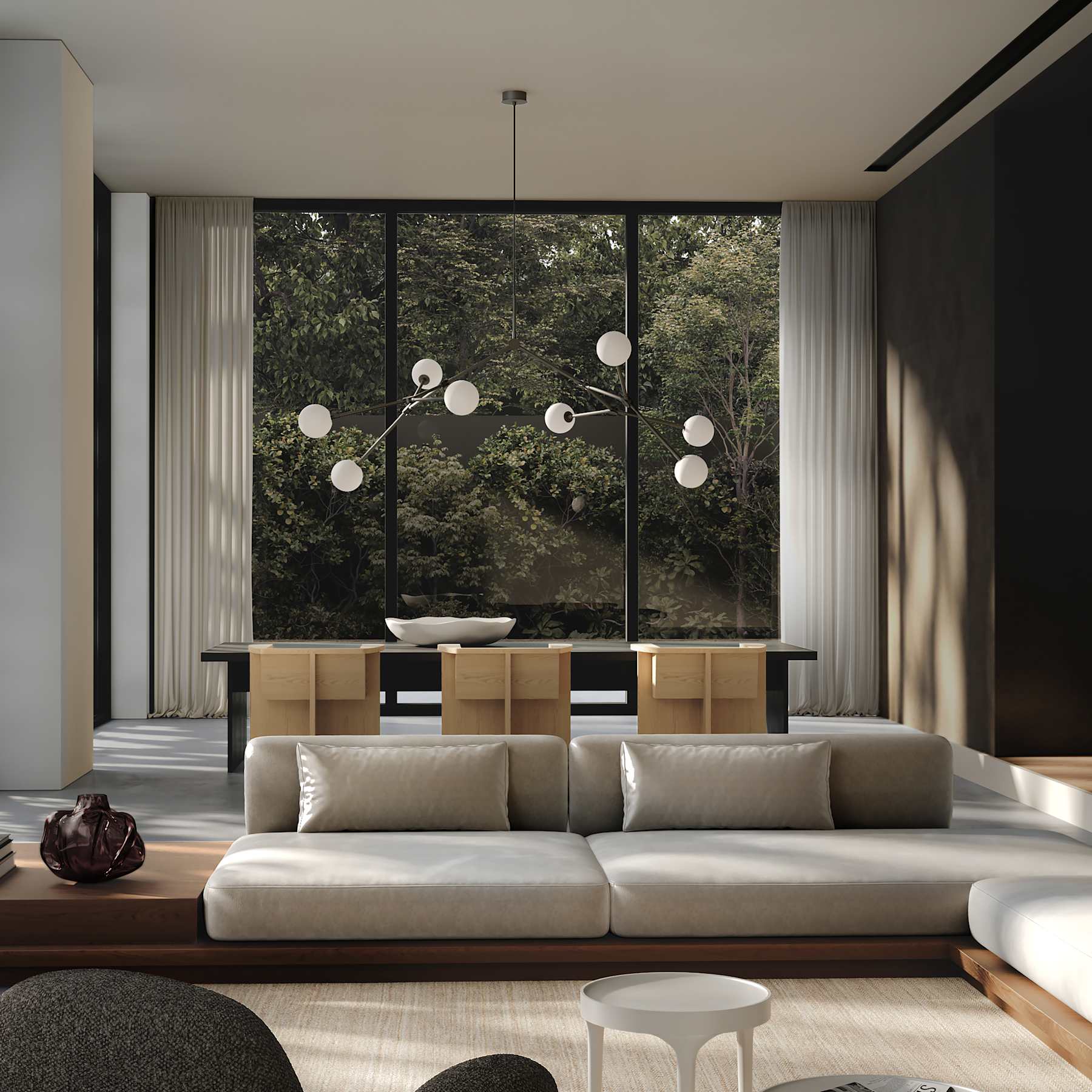 Φωτιστικό Οροφής Drop Chandelier Bulp, Grande - Grey (5m) L170 x W126 x H85 cm 101 COPENHAGEN