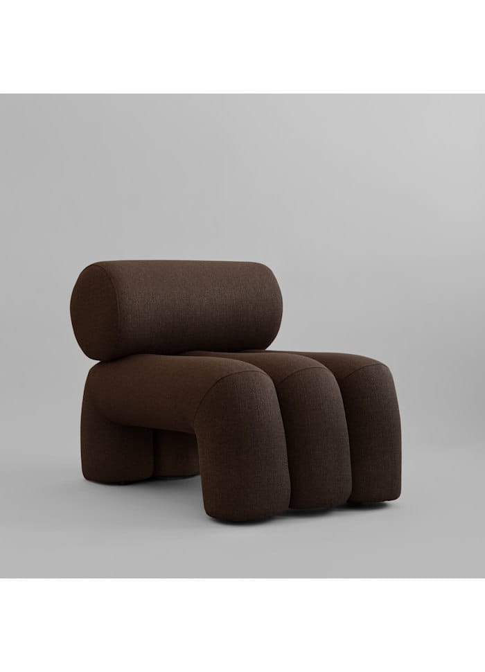 Πολυθρόνα Foku Chair Σκούρο Καφέ L92xW60xH70 cm 101 COPENHAGEN