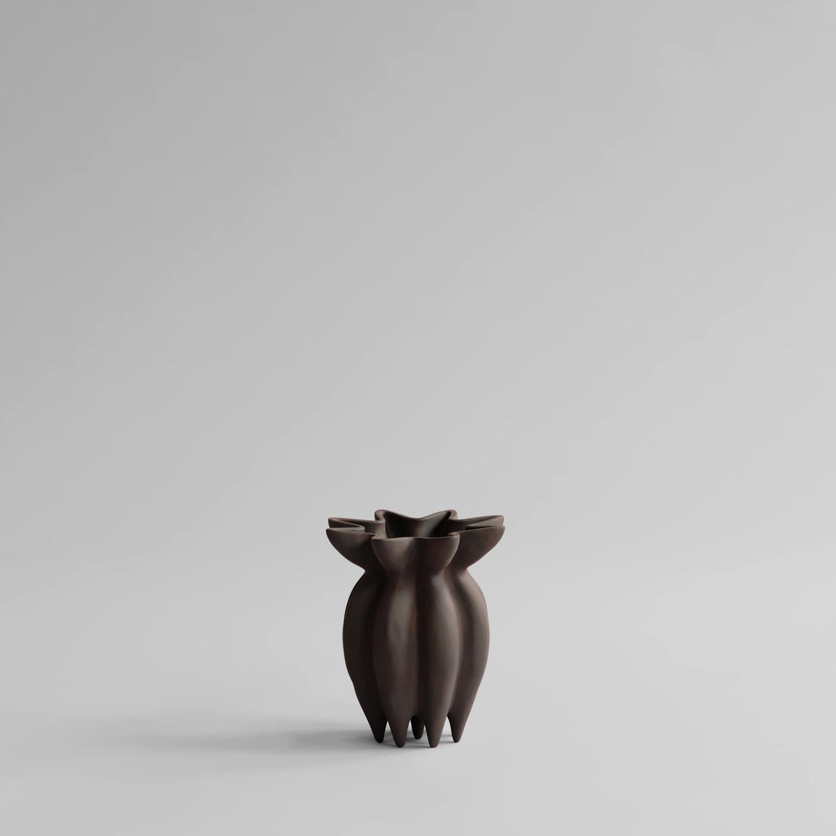 Βάζο Lotus Petit - Κεραμικό Σκούρο Καφέ H20 x W18 x L18 cm 101 COPENHAGEN