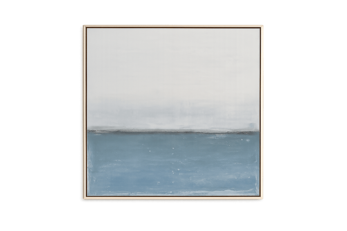 αφικής σε καμβά με ξύλινη Κορνίζα, FOG, Acrylic with Oil Pastel (90x90)Hintsdeco