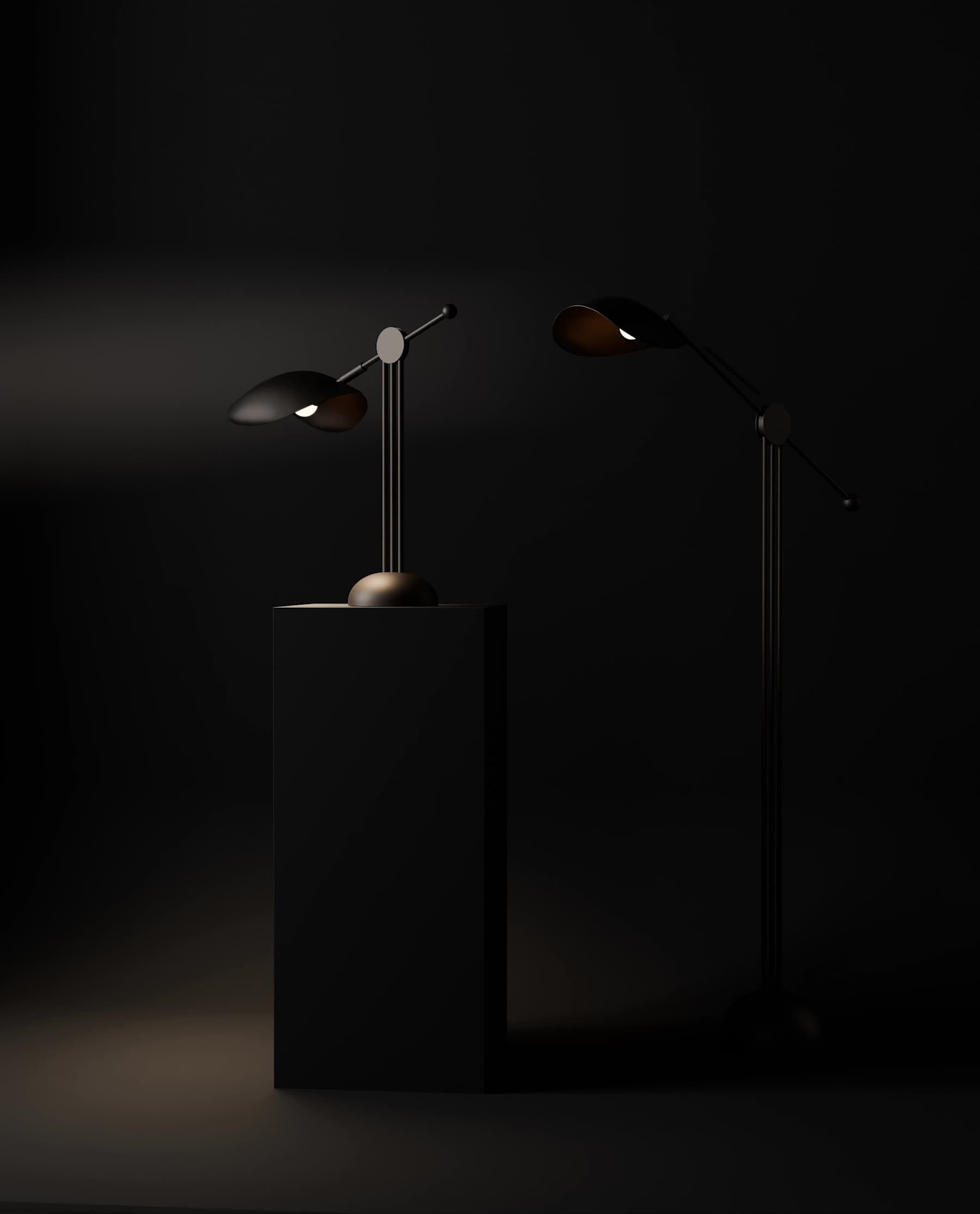 101 COPENHAGEN Επιτραπέζιο φωτιστικό Επιτραπέζιο Φωτιστικό Γραφείου Stingray - Μπρονζέ Μεταλλικό L56,5 x H53 x W21 cm 101 COPENHAGEN