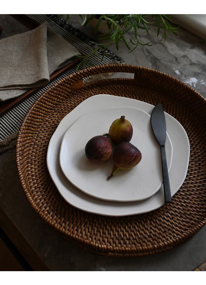 101 COPENHAGEN Πιάτα Πιάτα Native Dinner Set Of 8 Κεραμικό Άσπρο Birch L20/ W20/ H2 cm, L25/ W25/ H2,5 CM 101 COPENHAGEN