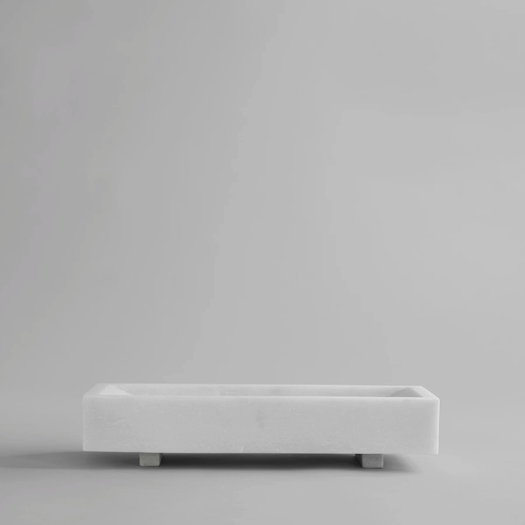 101 COPENHAGEN Διακοσμητικo Μπολ Διακοσμητικός Δίσκος Φορμαλισμού από Μάρμαρο White L40xW15xH8,5cm 101 COPENHAGEN