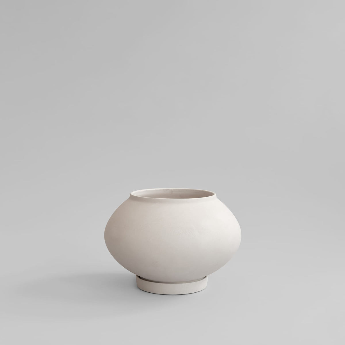 Γλάστρα Sunao Fat Medio - Κεραμική Άσπρη Birch H30 x W42,5 x L42,5 cm 101 COPENHAGEN