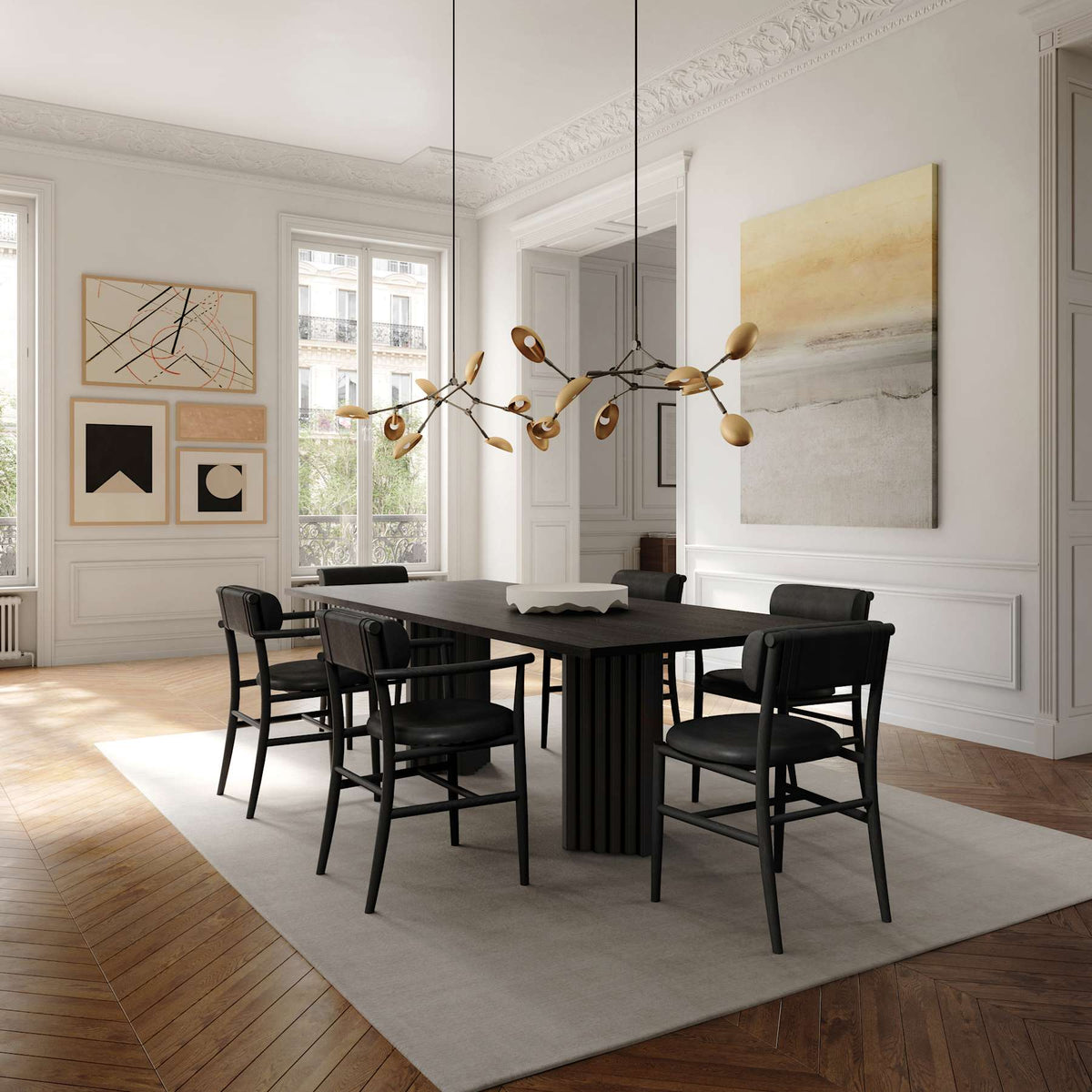 Tραπεζαρία Arc - Δρυς Coffee Black H74 x W100 x L250 cm 101 COPENHAGEN