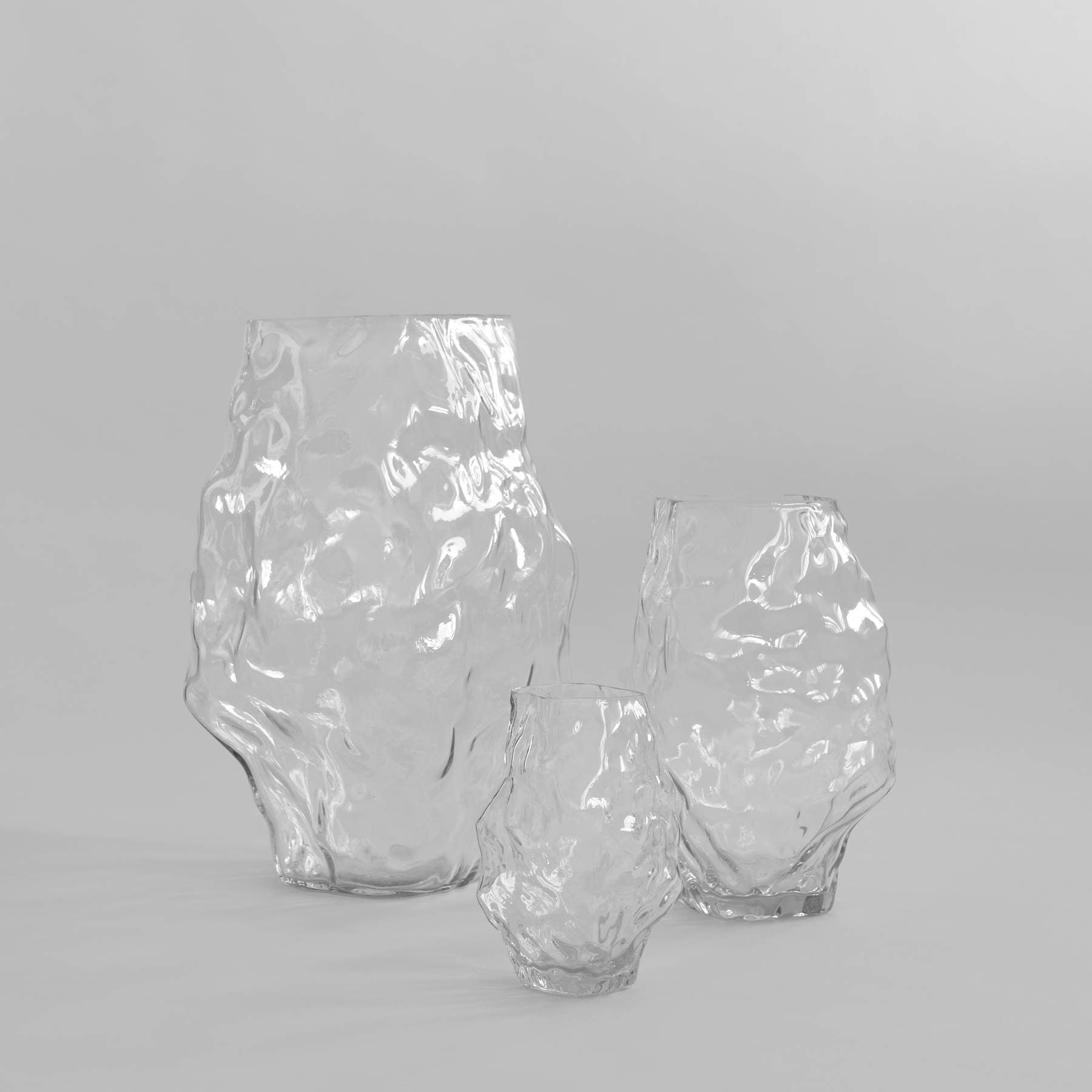 101 COPENHAGEN ΒΑΖΟ Βάζο Katachi Mini / Γυάλινο / Διάφανο L15 / W13,5 / H22,5 CM 101 COPENHAGEN