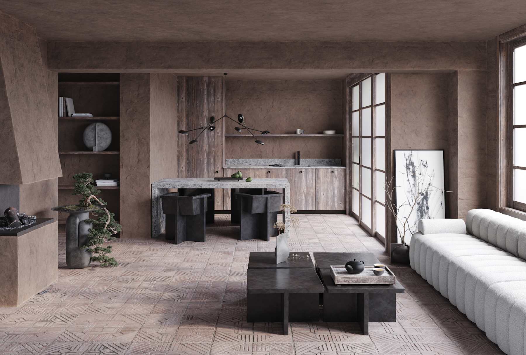 Φωτιστικό Οροφής Drop Chandelier - Bronze (5m) L158 x W120 x H85 101 COPENHAGEN