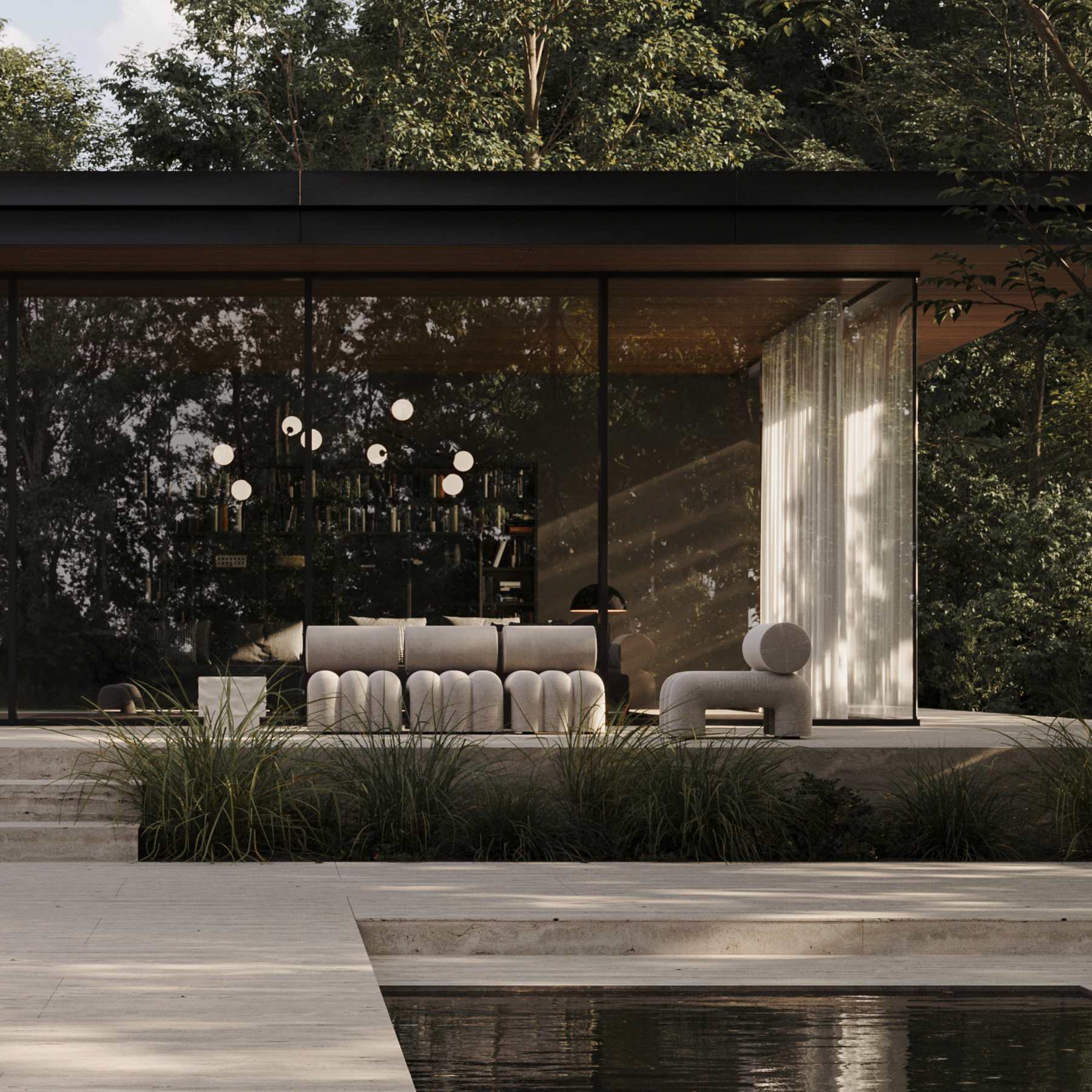 Καρέκλα Σαλονιού Foku - Sunproof Warm Ash H70 x W65 x L90 cm 101 COPENHAGEN