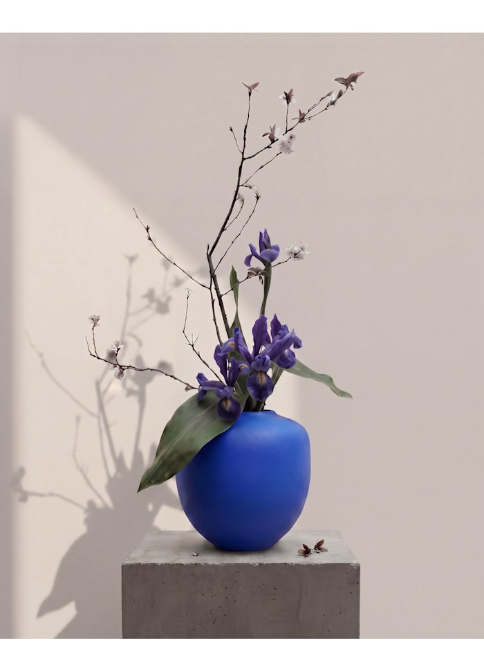 Βάζο Sunao Medio Marach Μπλε Kεραμικό H30x30x30 cm 101 COPENHAGEN