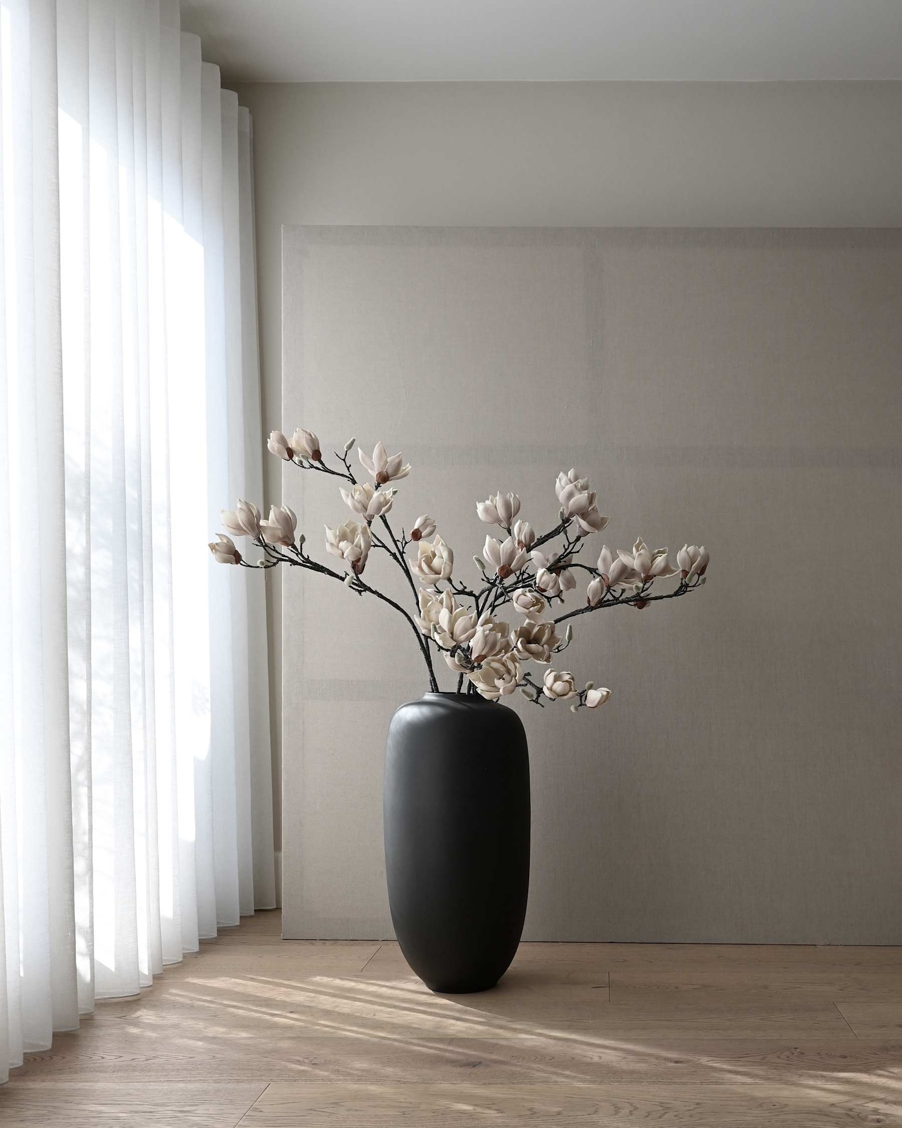 101 COPENHAGEN ΒΑΖΟ Βάζο Sunao Slim Hexa Μαύρο / Κεραμικό L35 x W35 x H68 101 COPENHAGEN