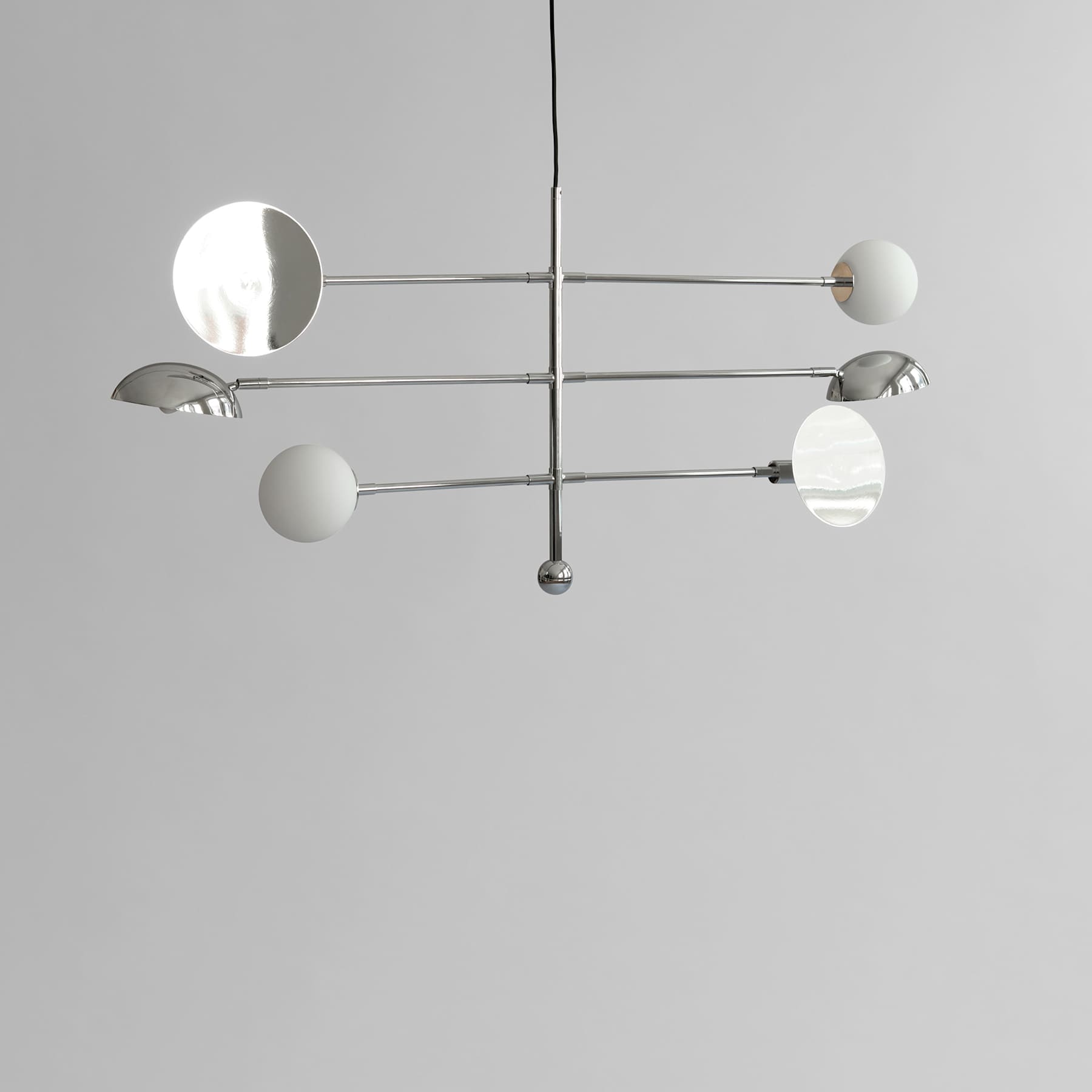 Φωτιστικό Οροφής Sahn Chandelier - Chrome (5m) L25 x W125 x H58 cm 101 COPENHAGEN