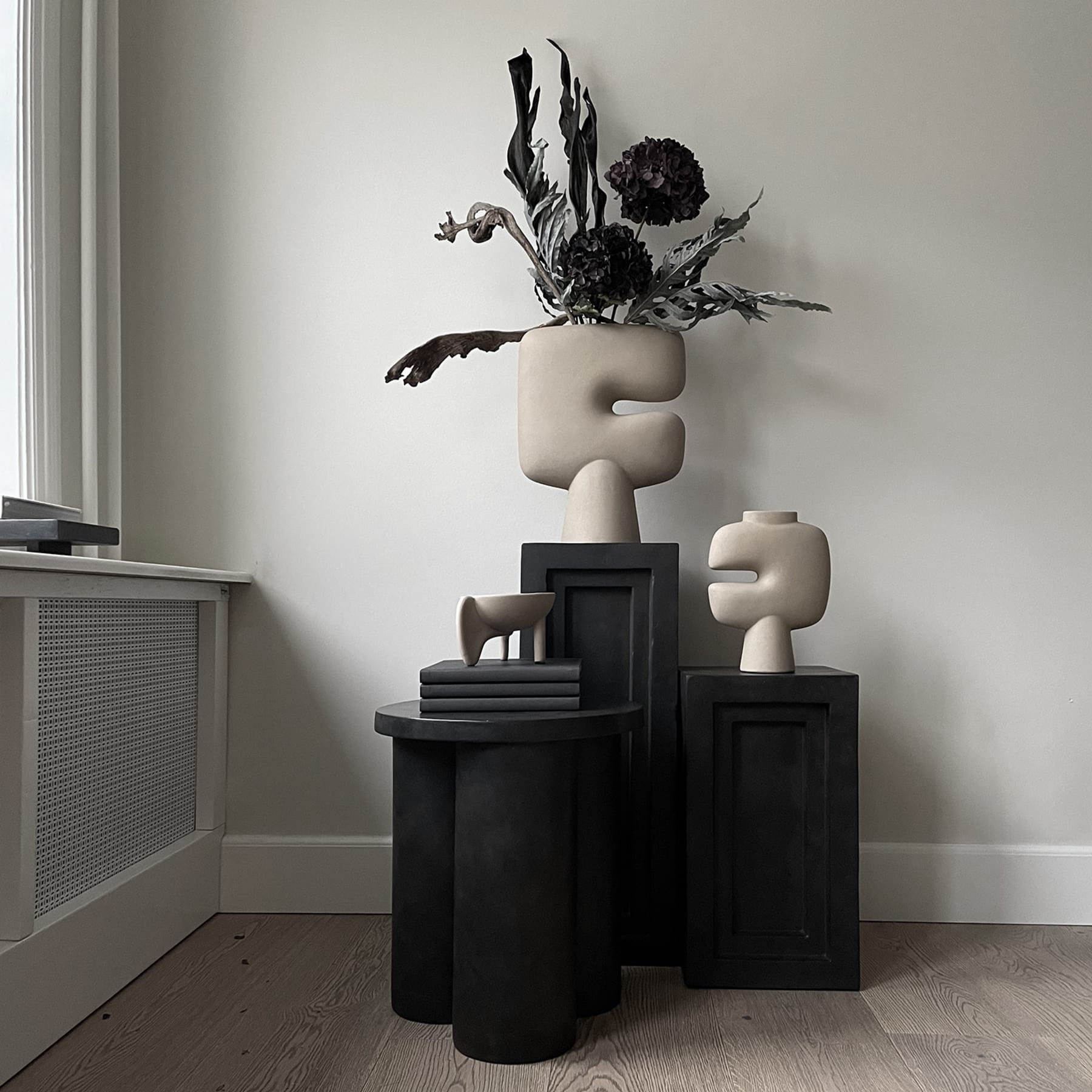 101 COPENHAGEN Βάζο Βάζο, Tribal, Big, Mπεζ Κεραμικό, 45x14x34cm, 101 COPENHAGEN (Copy)