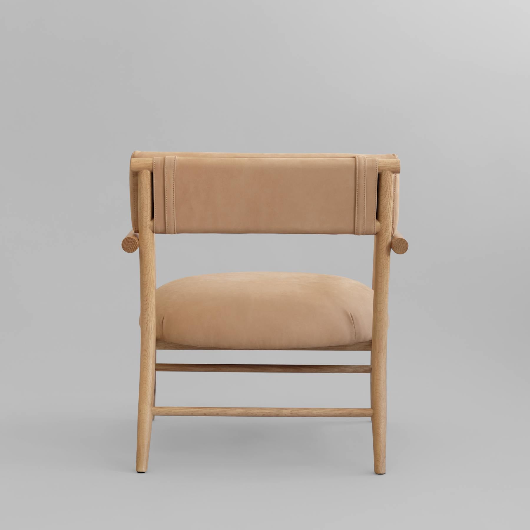 Καρέκλα Σαλονιού Nama - Φυσικό Μπεζ Δέρμα Nubuck H73,5 x W69 x L71 cm 101 COPENHAGEN