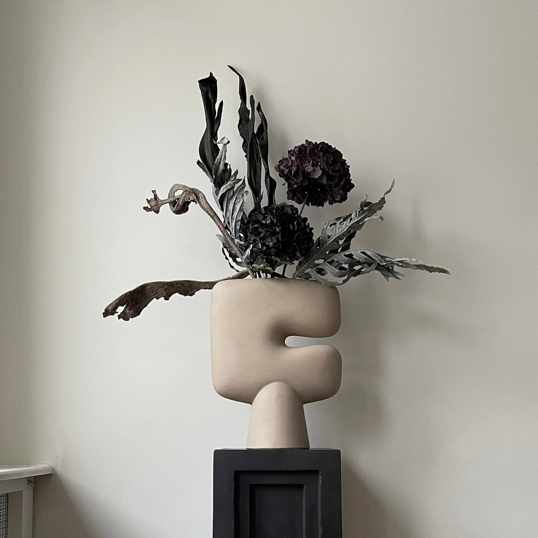 101 COPENHAGEN Βάζο Βάζο, Tribal, Big, Mπεζ Κεραμικό, 45x14x34cm, 101 COPENHAGEN (Copy)