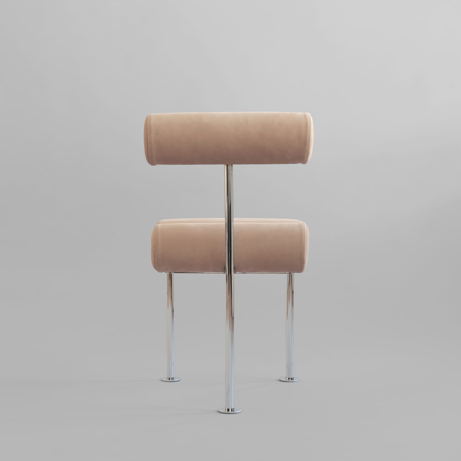 Καρέκλα Τραπεζαρίας Hiro - Ανοξείδωτο Ατσάλι Δέρμα Nubuck H76 x W55 x L42 cm 101 COPENHAGEN