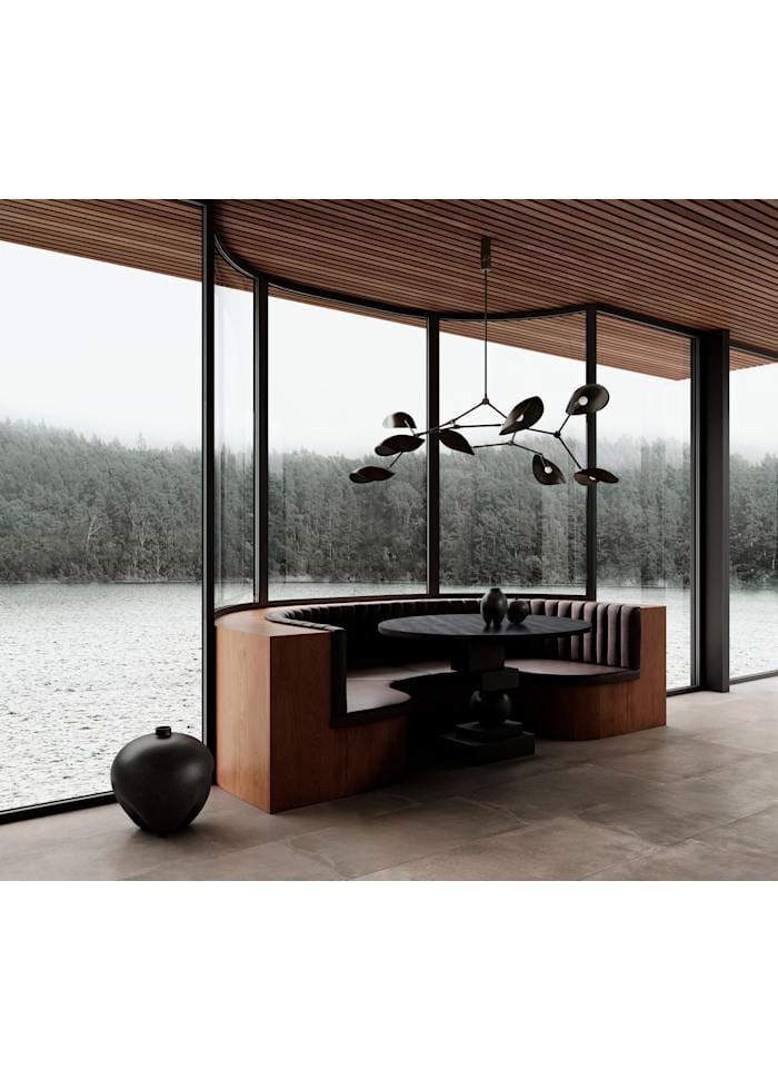 Artist Τραπέζι Φαγητού Ø120 x H81cm - Δρύινη Επιφάνεια Coffee Black Oak / Βάση Σκυρόδεμα 101 Copenhagen
