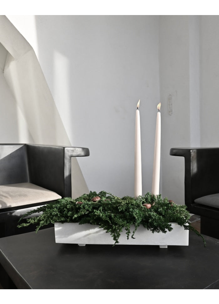 101 COPENHAGEN Διακοσμητικo Μπολ Διακοσμητικός Δίσκος Formalism Μάρμαρο Λευκό L40xW15xH8,5cm 101 COPENHAGEN