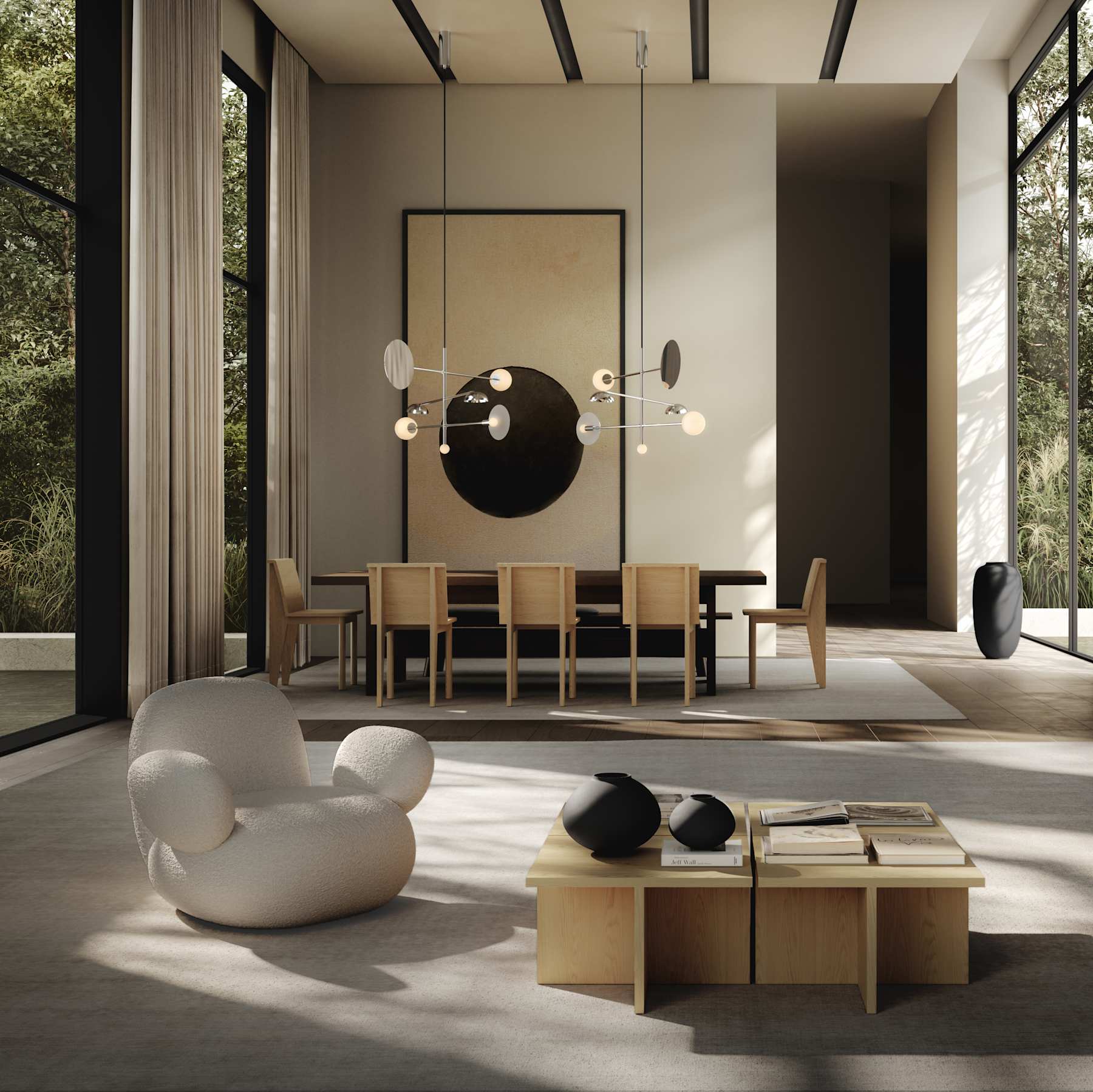 Βάζο Sunao Slim Hexa Μαύρο / Κεραμικό L35 x W35 x H68 101 COPENHAGEN