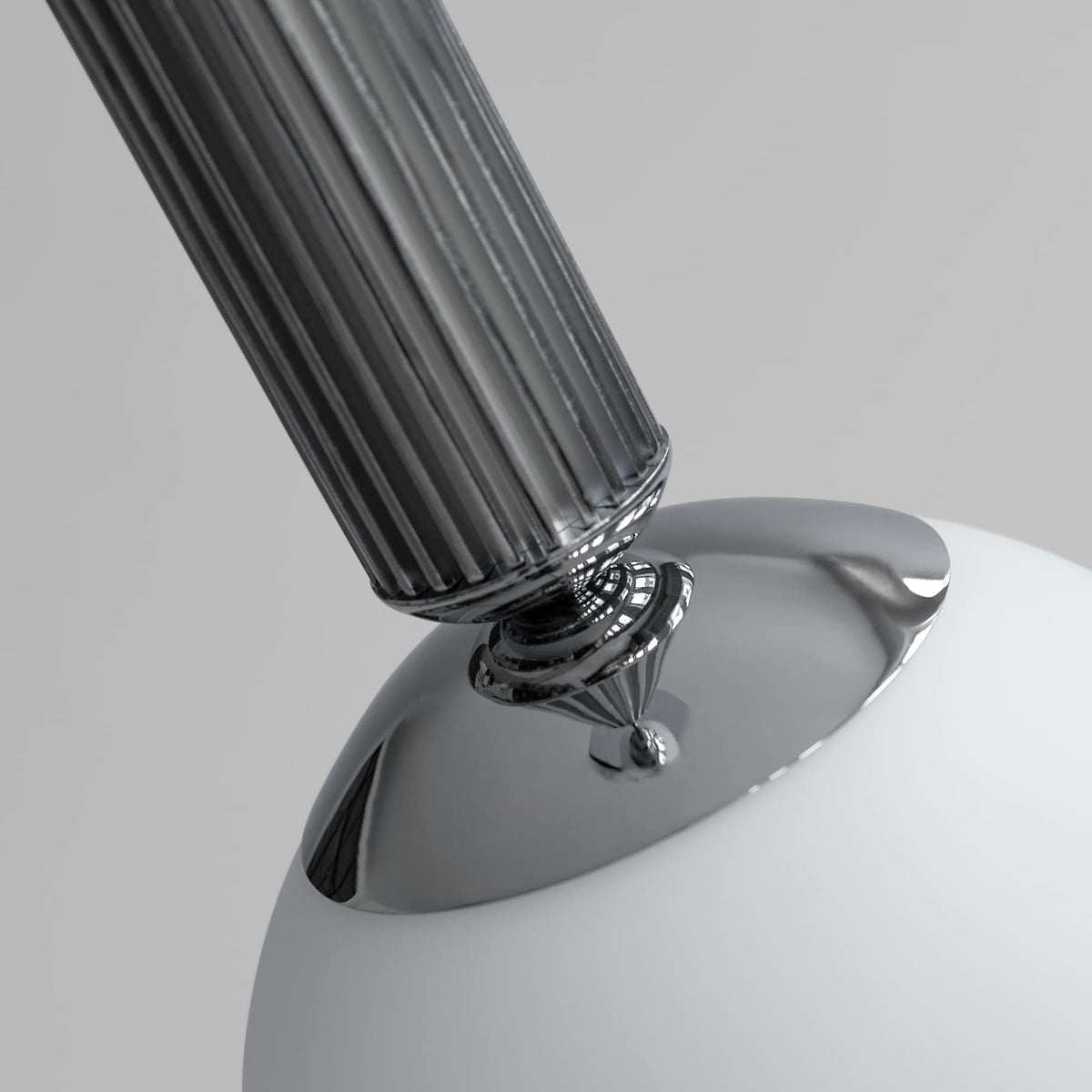 Κρεμαστό Φωτιστικό No. 2 - Αλουμίνιο Chrome Οπάλ Γυαλί H30 × Ø13,5 cm 101 COPENHAGEN