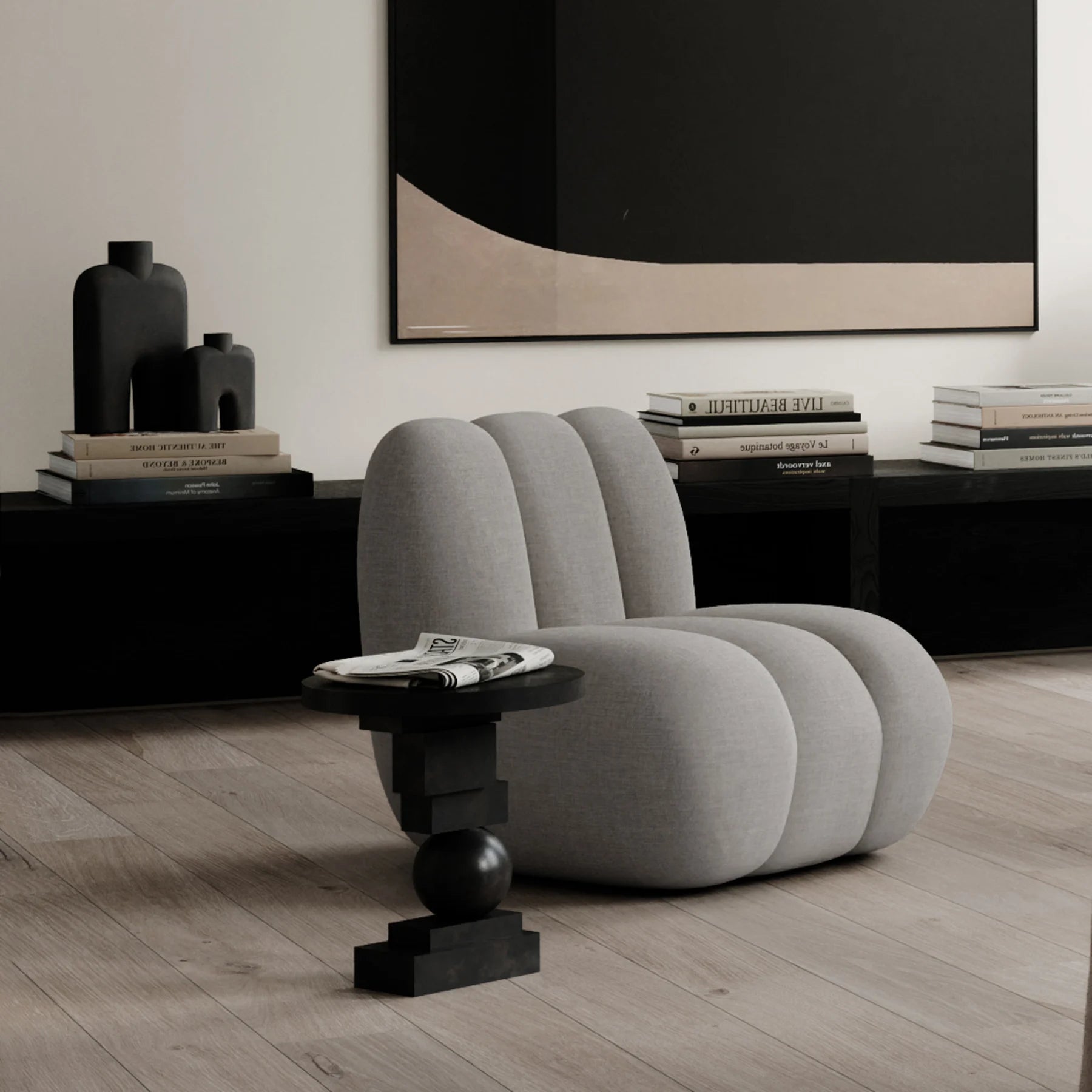 101 COPENHAGEN Βοηθητικό Τραπέζι Βοηθητικό Τραπέζι Artist Σκούρο Καφέ Σκυρόδεμα L44xW44x50 cm 101 COPENHAGEN