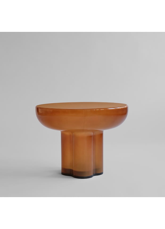 Τραπέζι Crown Table, Low Caramel Φυσητό Γυαλί Η41x55x55cm, 101 COPENHAGEN