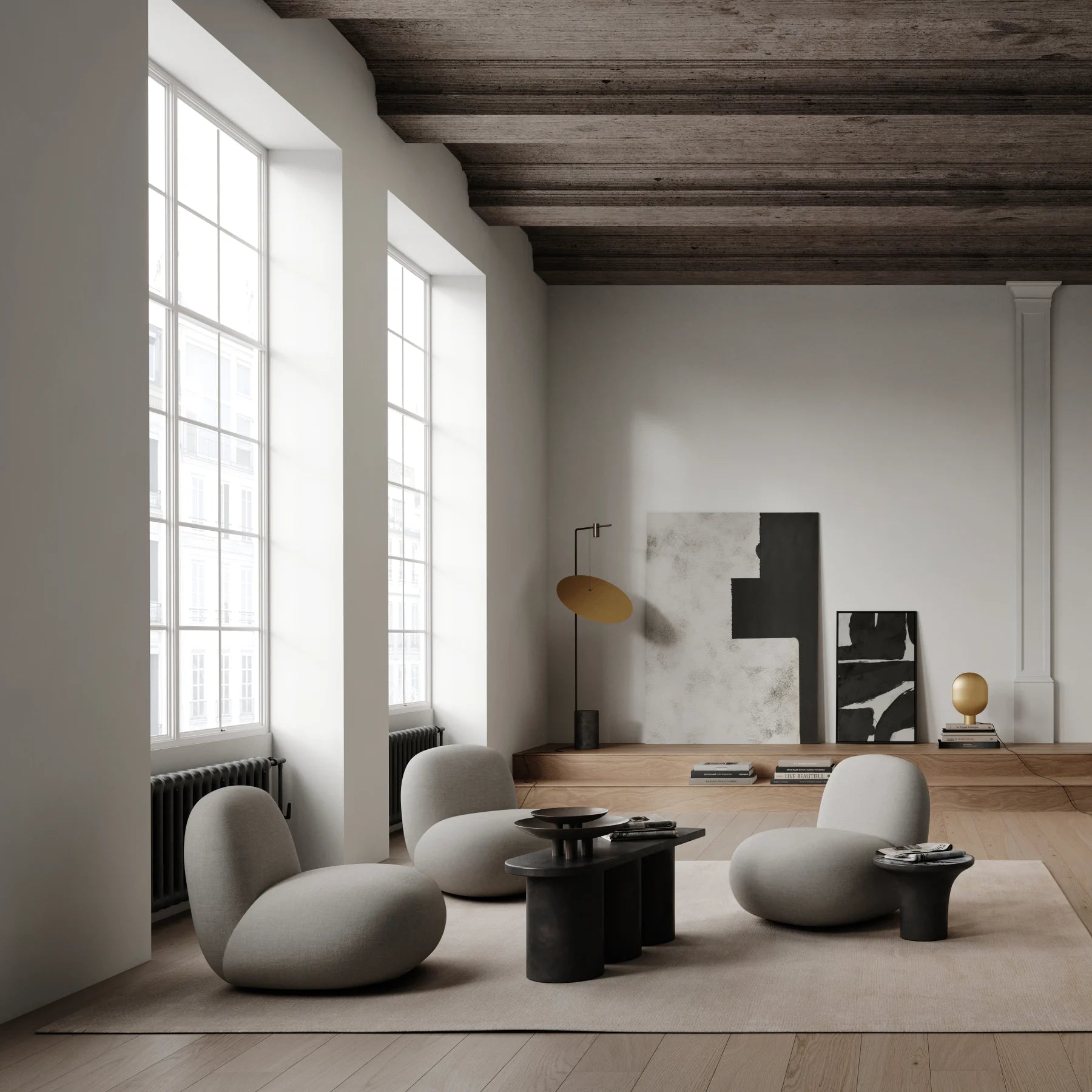 101 COPENHAGEN Πολυθρόνα Πολυθρόνα Toe Chair Flat Taupe Αδιάβροχη L75xW92xH75 cm 101 COPENHAGEN (Copy)