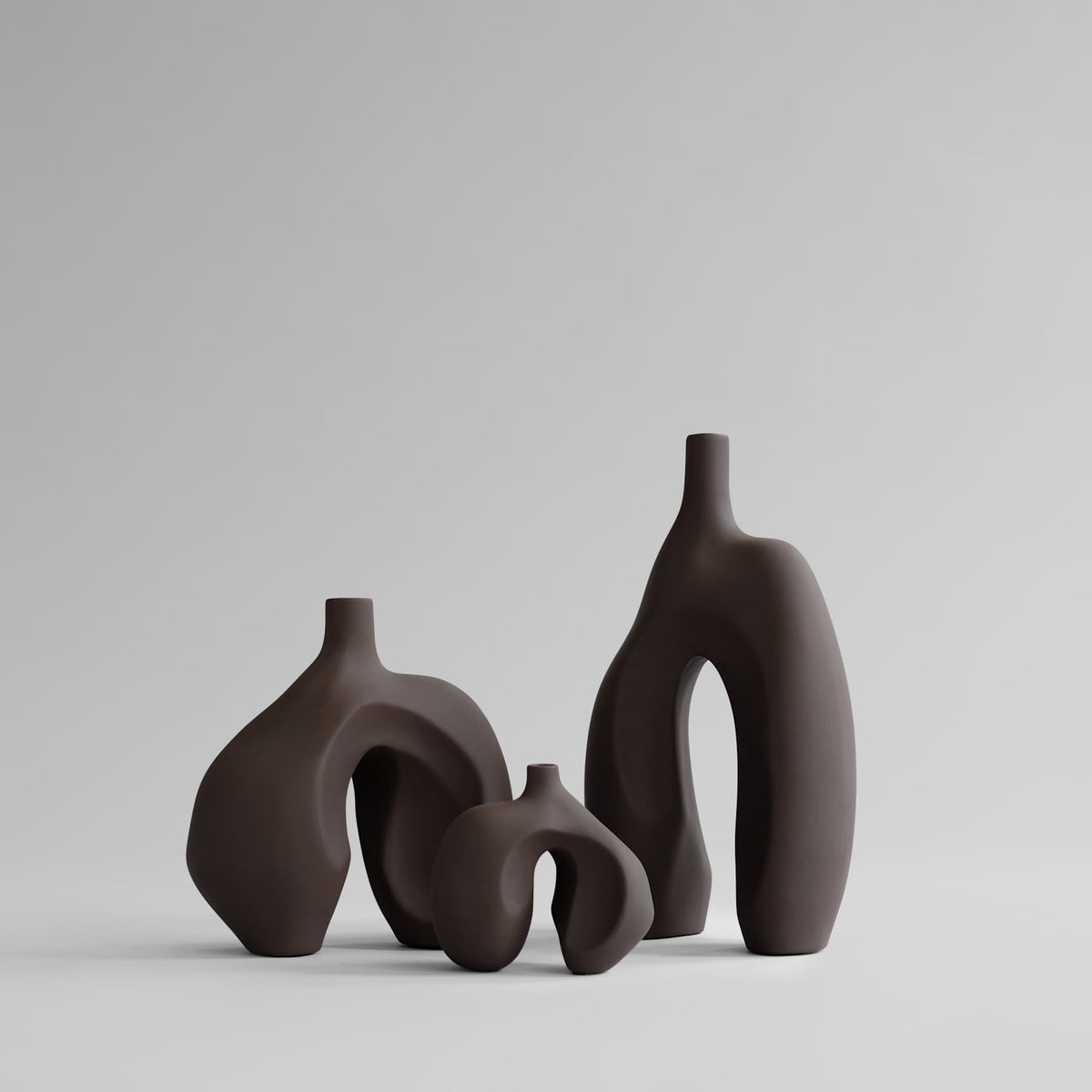 Βάζο Ni Medio - Κεραμικό Σοκολατί H43 x W21 x L24 cm 101 COPENHAGEN