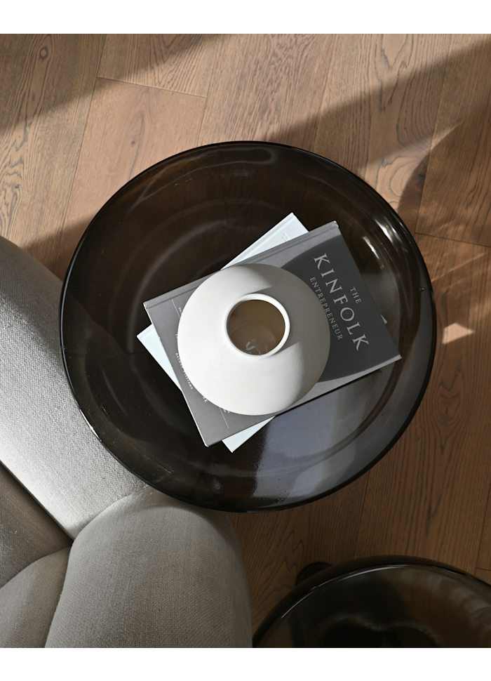 101 COPENHAGEN Coffee Table Τραπέζι Crown Table Low Smoked Forest Φυσητό Γυαλί Lx55 x W55 x H41 101 COPENHAGEN