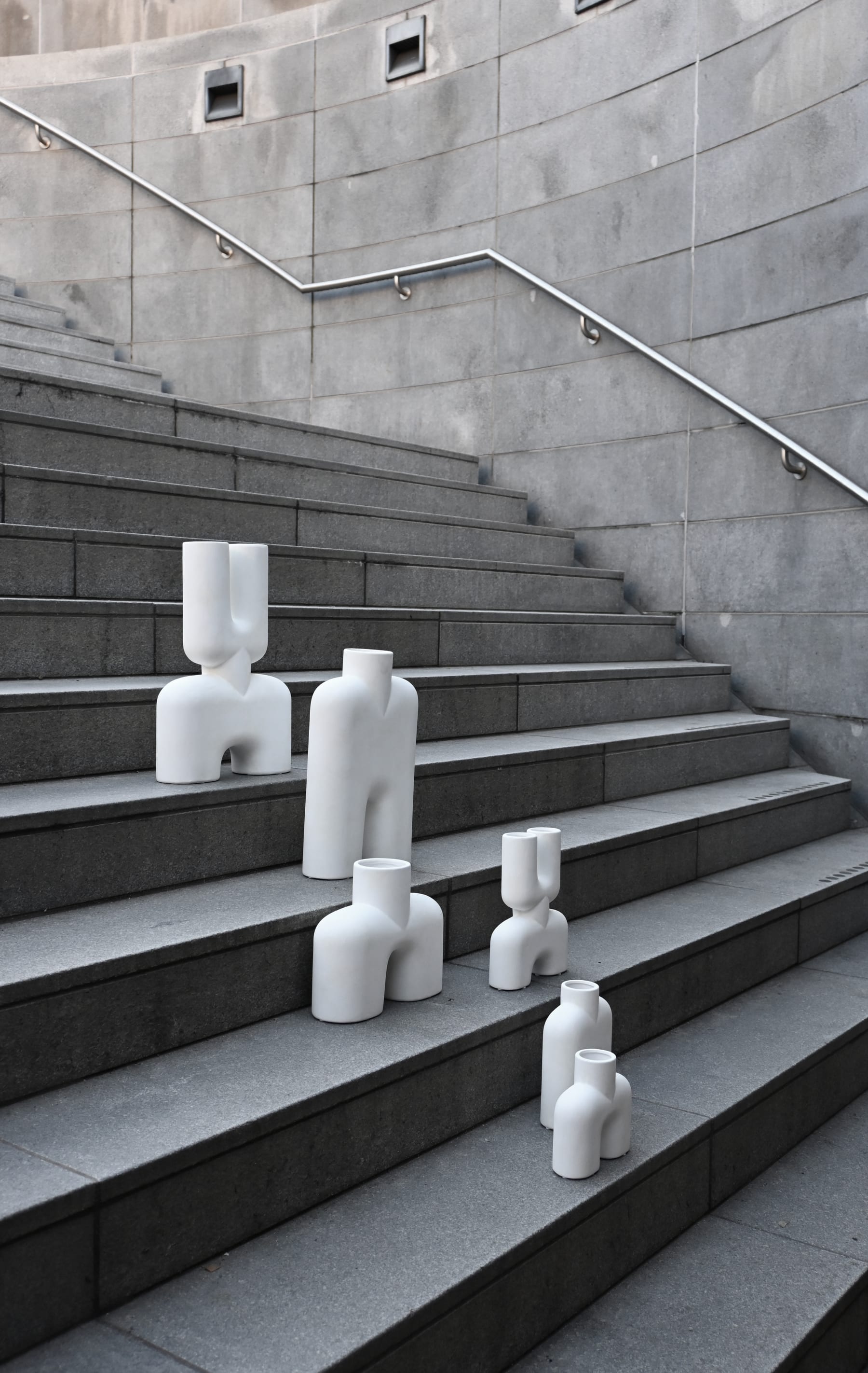 101 COPENHAGEN Βάζο Βάζο, Cobra Double Mini, Λευκό, Κεραμικό, 28x6,5x22 cm, 101 COPENHAGEN